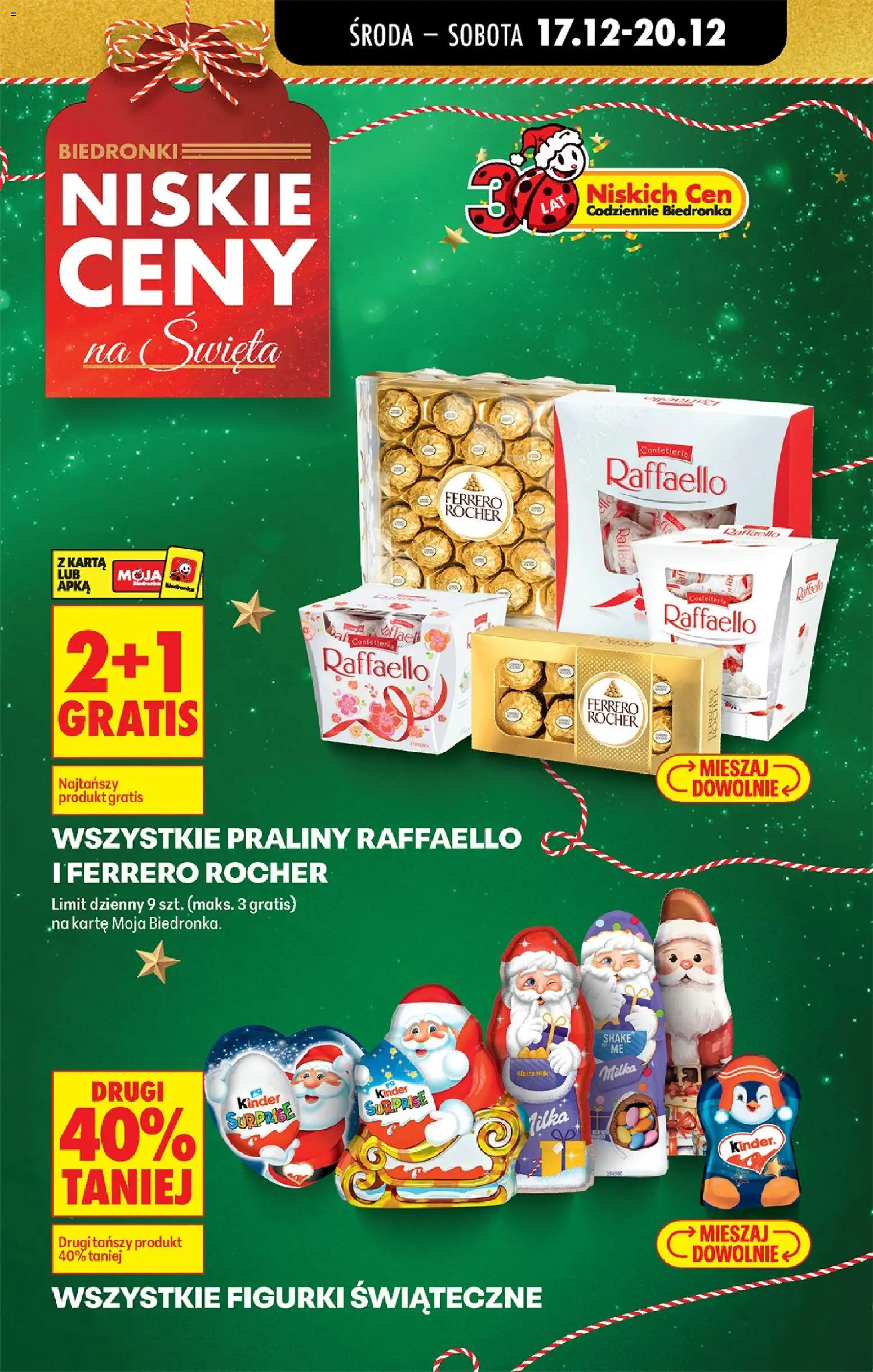 Biedronka gazetka - Oferta w tym tygodniu od 17.12.2025 | Strona: 25 | Produkty: Karta, Praliny, Figurki, Milka