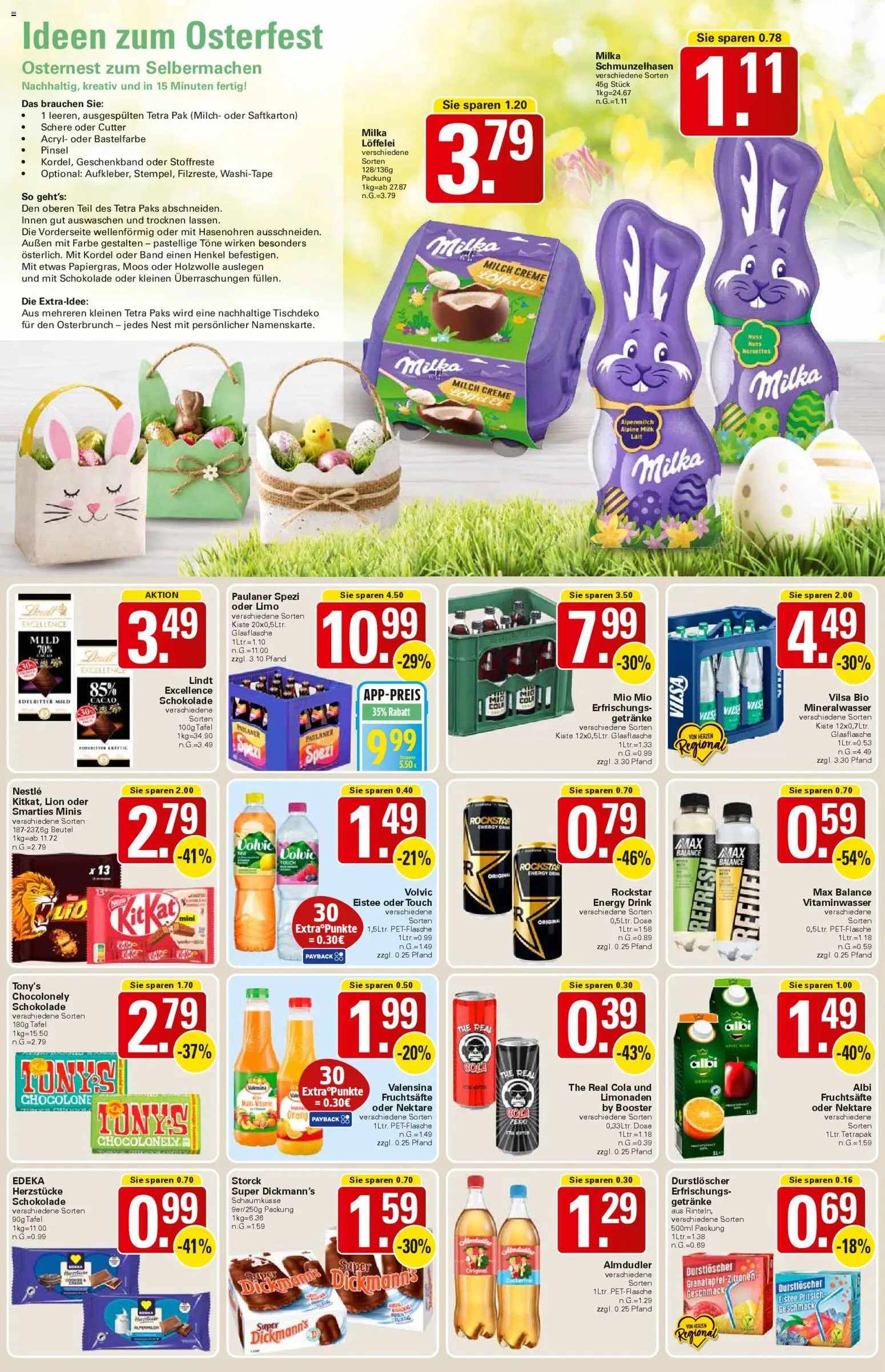 WEZ Prospekt – gültig ab 09.03.2026 | Seite: 13 | Produkte: Milka, Valensina, Pfirsich, Lindt