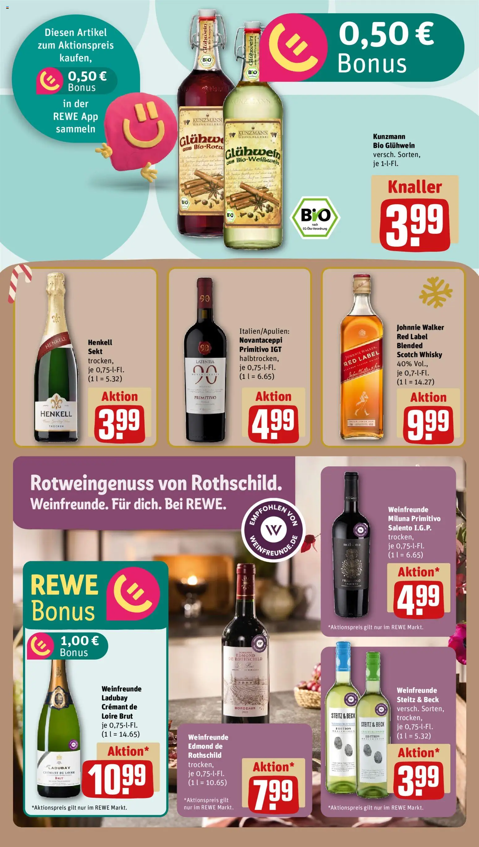 Rewe Prospekt 	 – gültig ab 01.12.2025 | Seite: 15 | Produkte: Whisky, Sekt, Johnnie walker