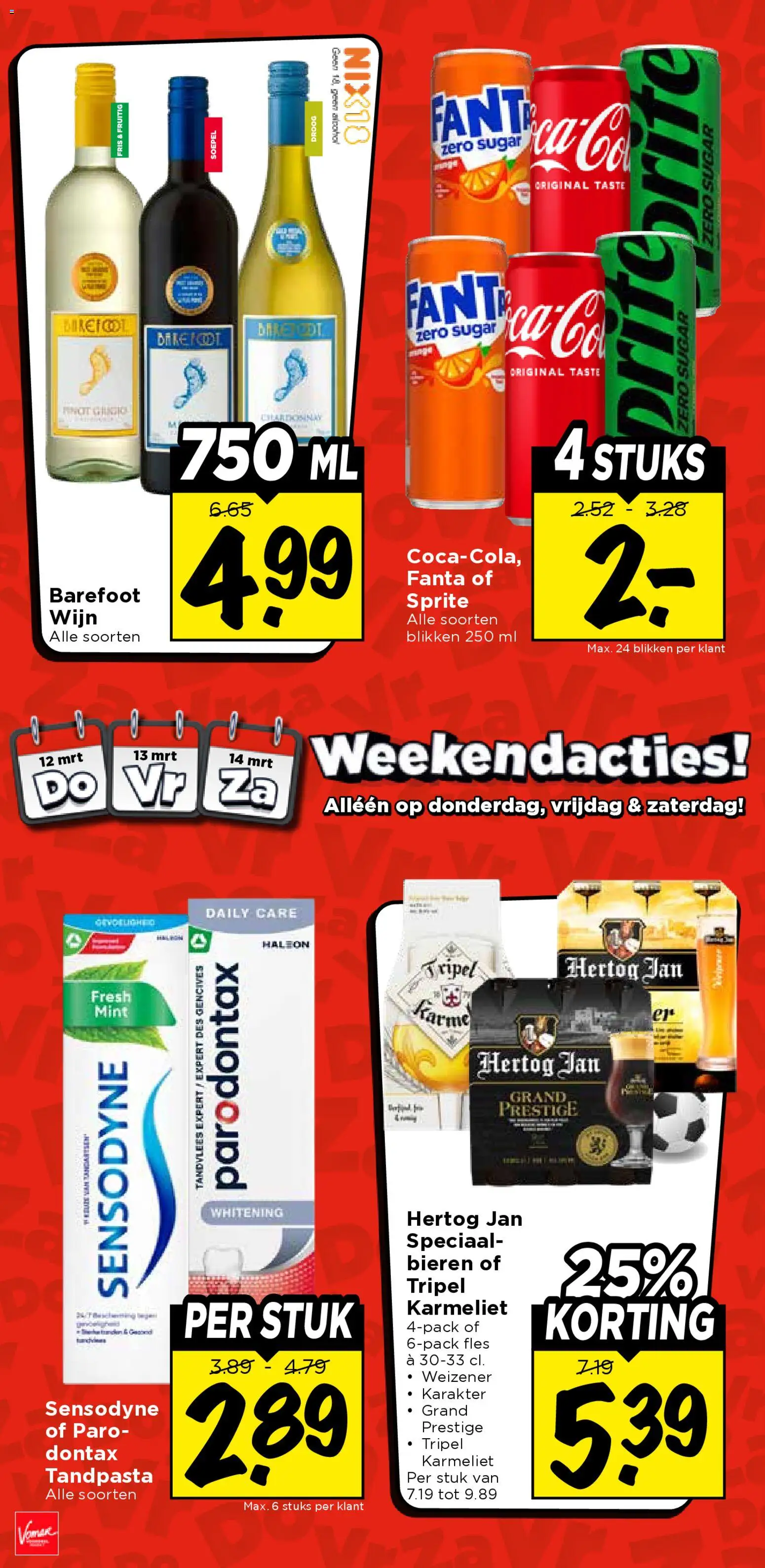 {H1} | Pagina: 2 | Producten: Tandpasta, Wijn, Fles, Fanta