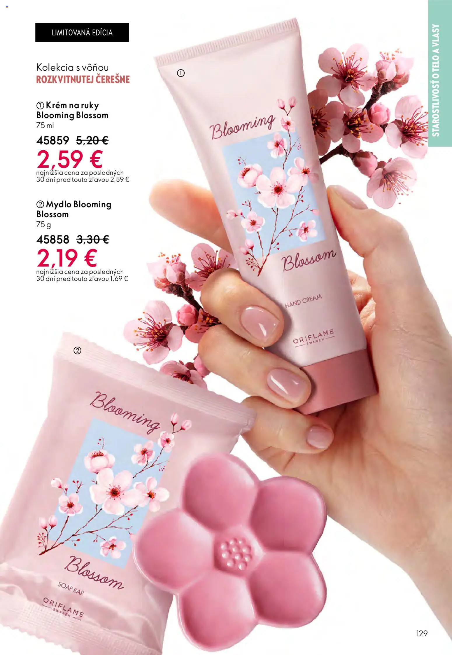 Nové Oriflame akcie – leták je platný od 25.03.2026 | Strana: 129 | Produkty: Krém na ruky, Mydlo, Krém, Čerešne