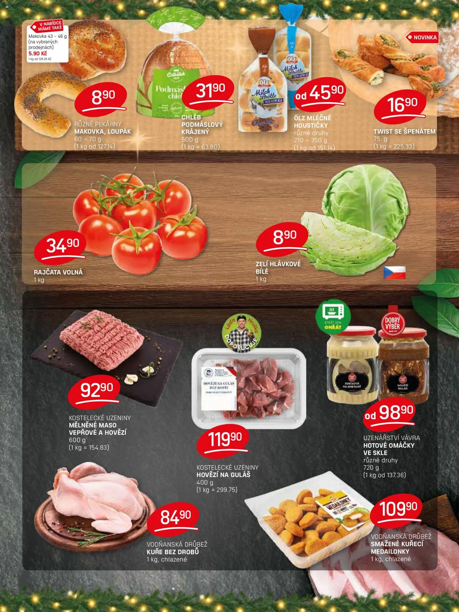 Flop leták od 10.12.2025 | Strana: 3 | Produkty: Hovězí, Zelí, Uzeniny, Maso