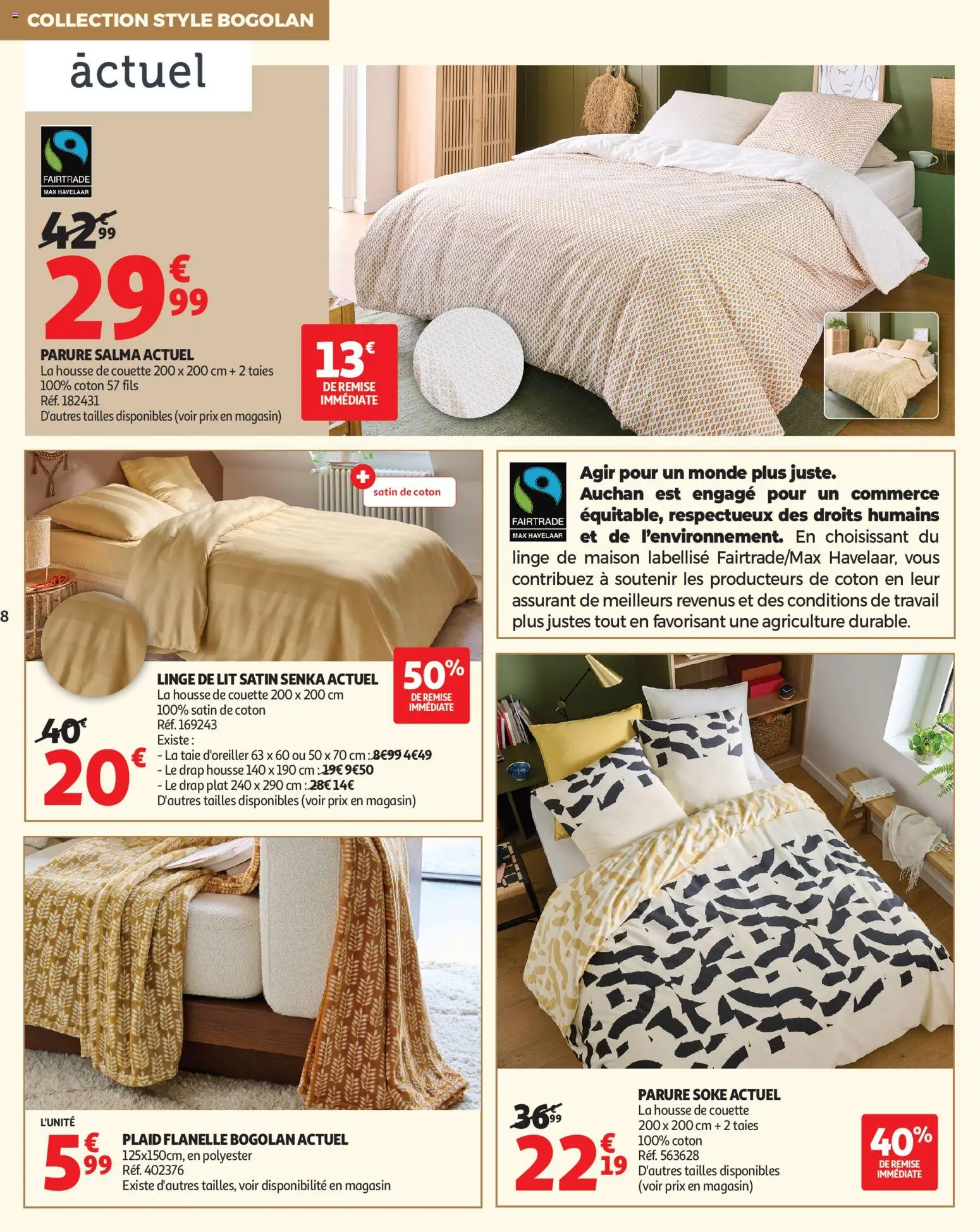 {H1} | Page: 8 | Produits: Taie d'oreiller, Coton, Housse de couette, Couette