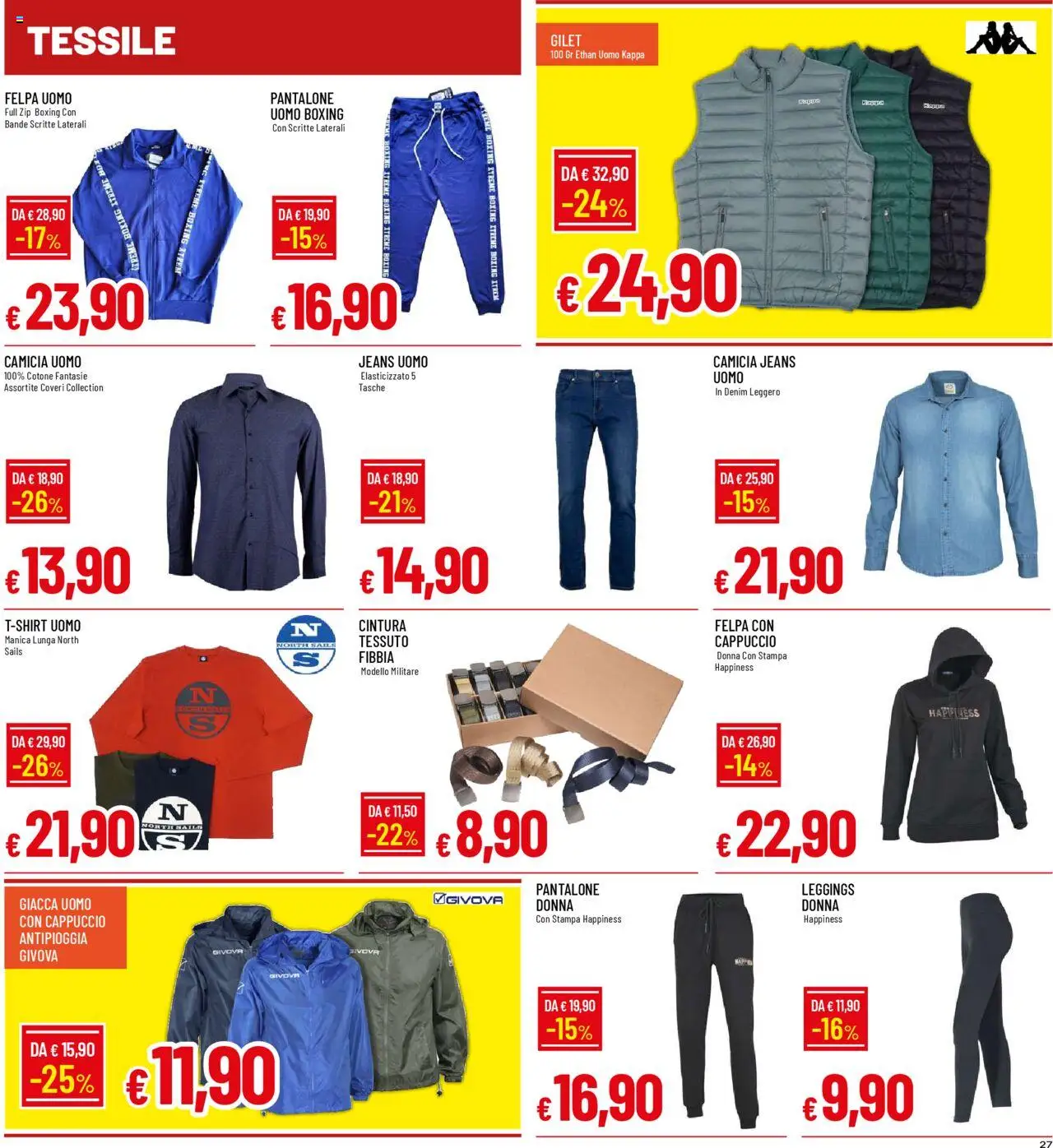 Volantino Galassia del 22.09.2025 | Pagina: 27 | Prodotti: Camicia, Leggings, Cintura, Stampa