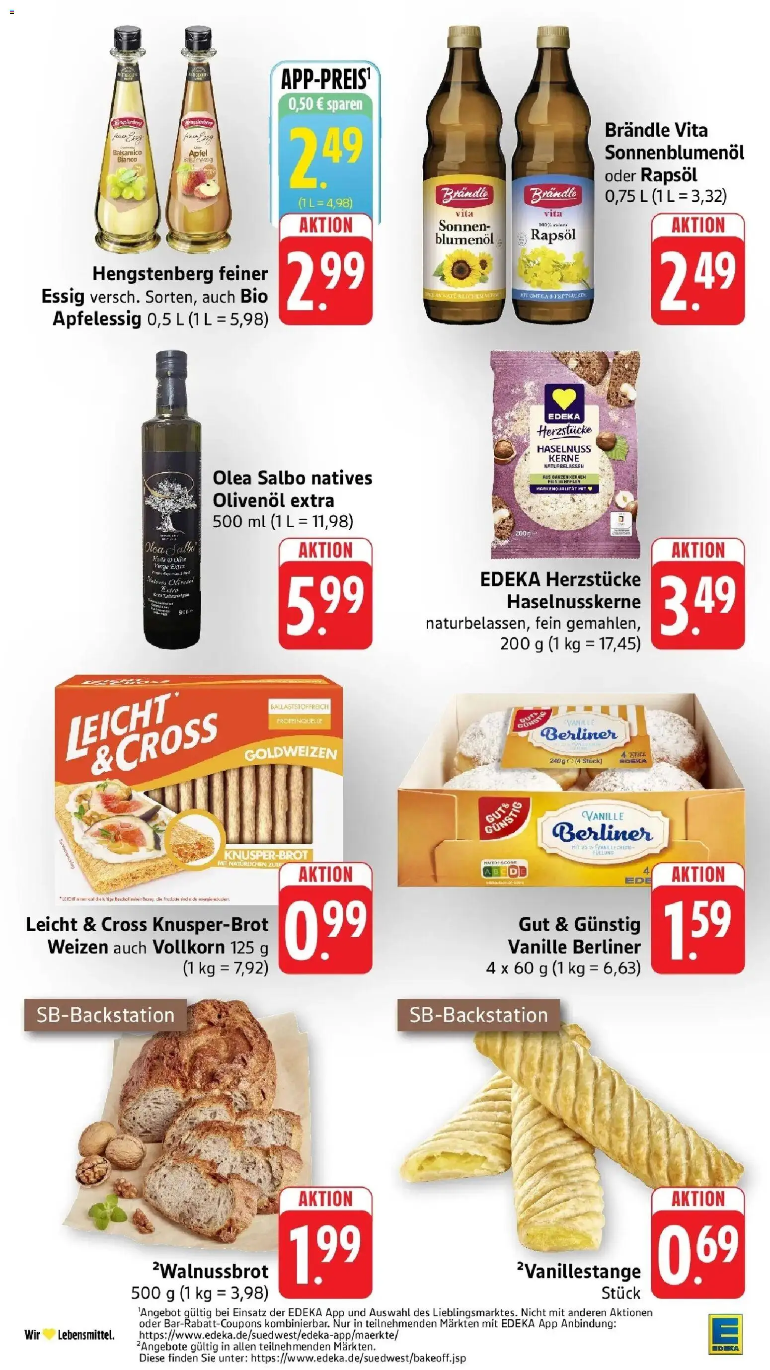 Edeka prospekt Piesport	 – gültig ab 05.04.2026 | Seite: 28 | Produkte: Sonnenblumenol, Olivenol, Äpfel, Creme