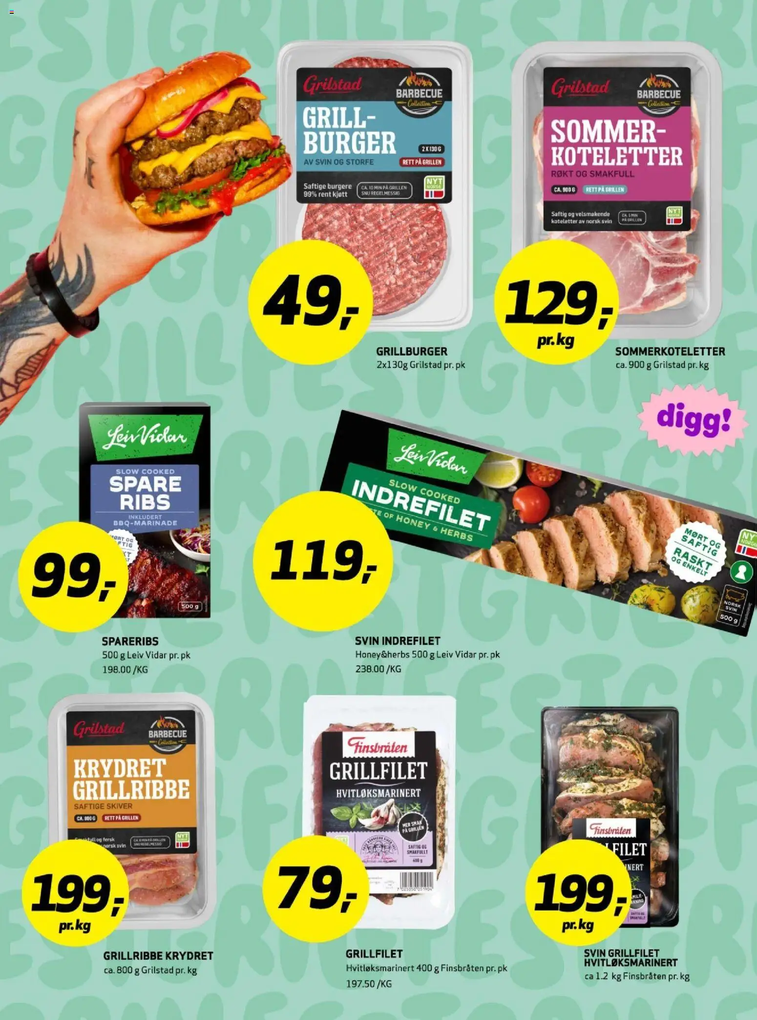 {H1} | Side: 9 | Produkter: Grill, Дріжджі, Підставка, Kolasås