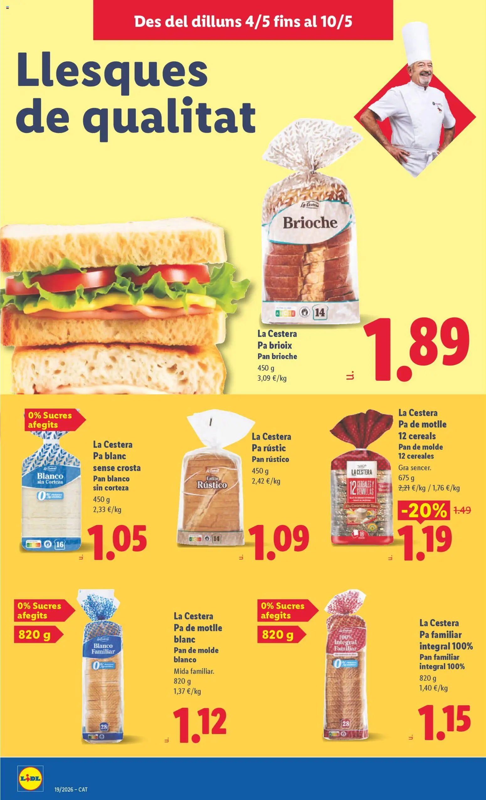 Lidl folleto │ válido desde el 04.05.2026 | Página: 18 | Productos: Pan, Cereales, Pan de molde