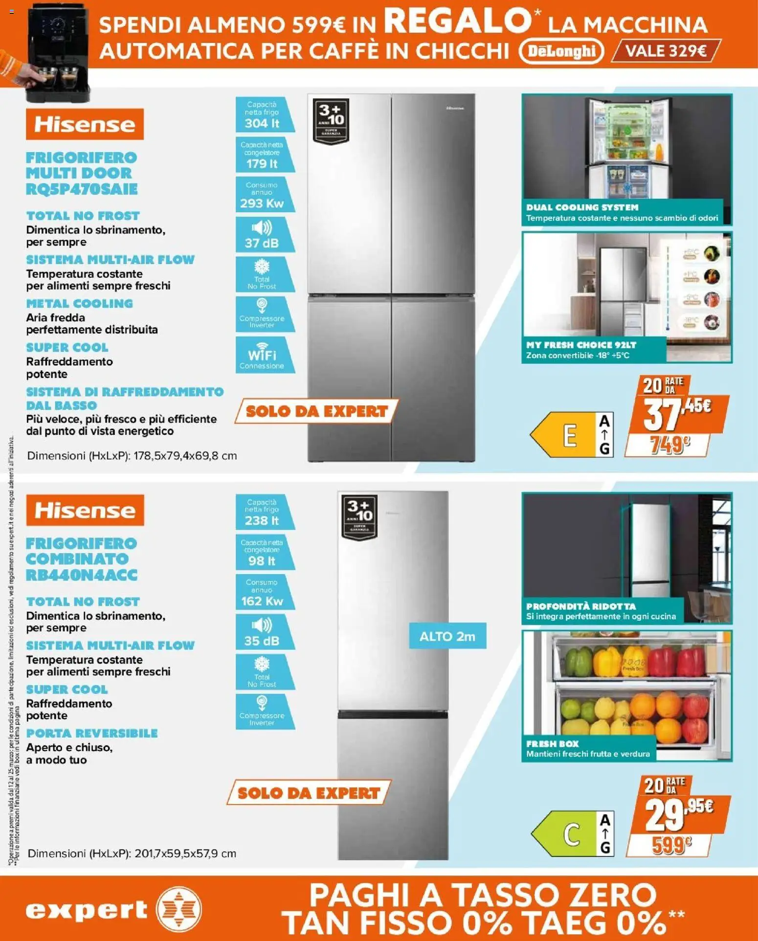 Volantino Expert del 12.03.2026 | Pagina: 5 | Prodotti: Caffè, Compressore, Frigorifero, Congelatore