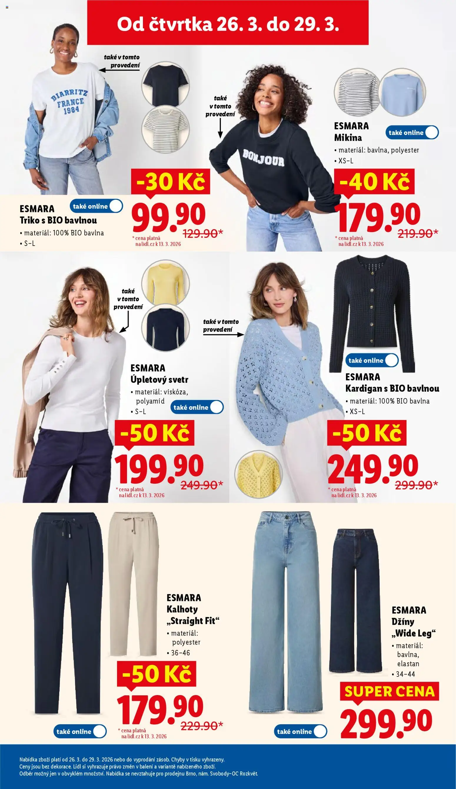 Lidl leták od 26.03.2026 | Strana: 39 | Produkty: Svetr, Mikina, Kalhoty, Džíny