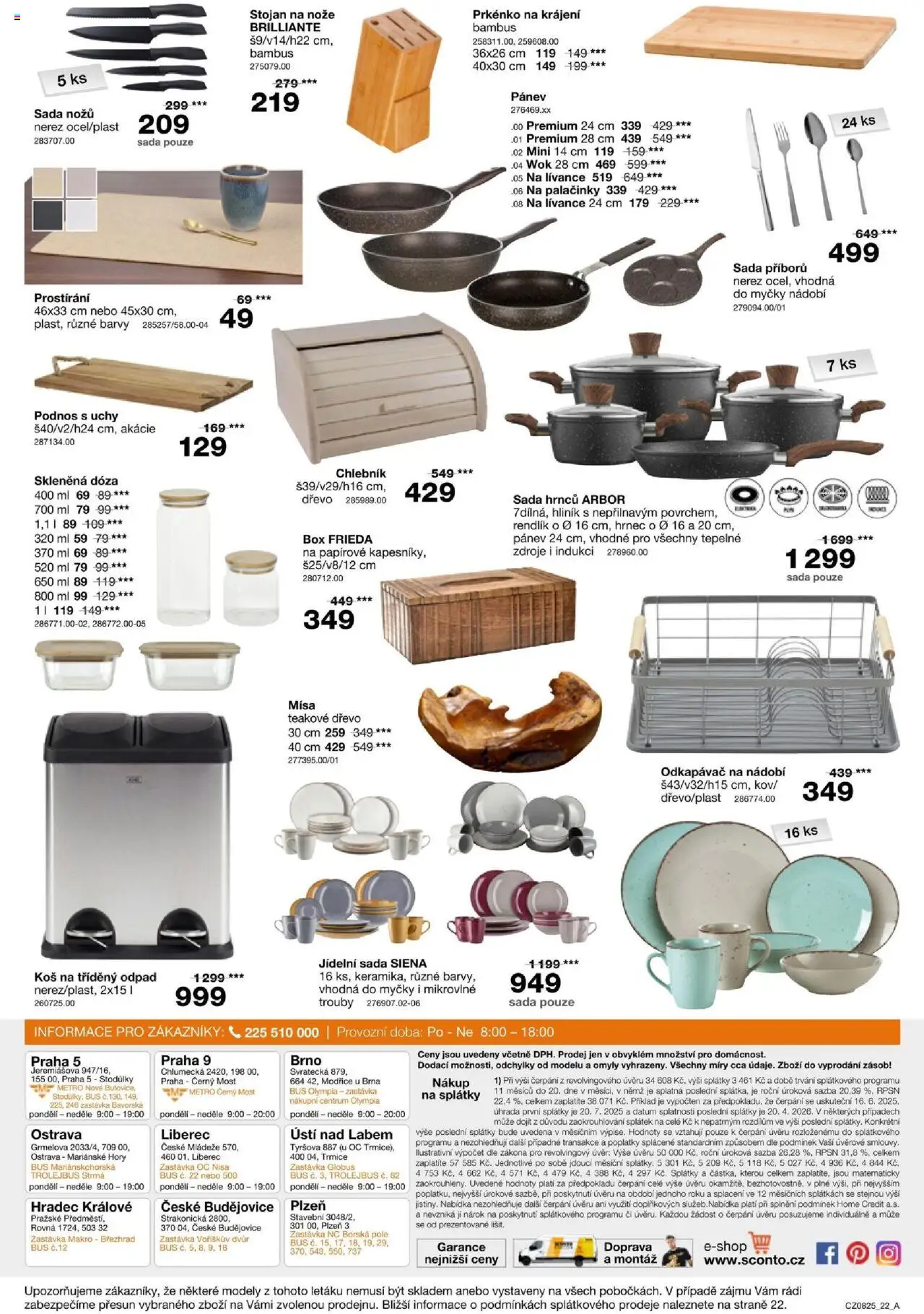 Sconto nábytek leták od 18.06.2025 | Strana: 22 | Produkty: Podnos, Stojan na nože, Skleněná dóza, Modely