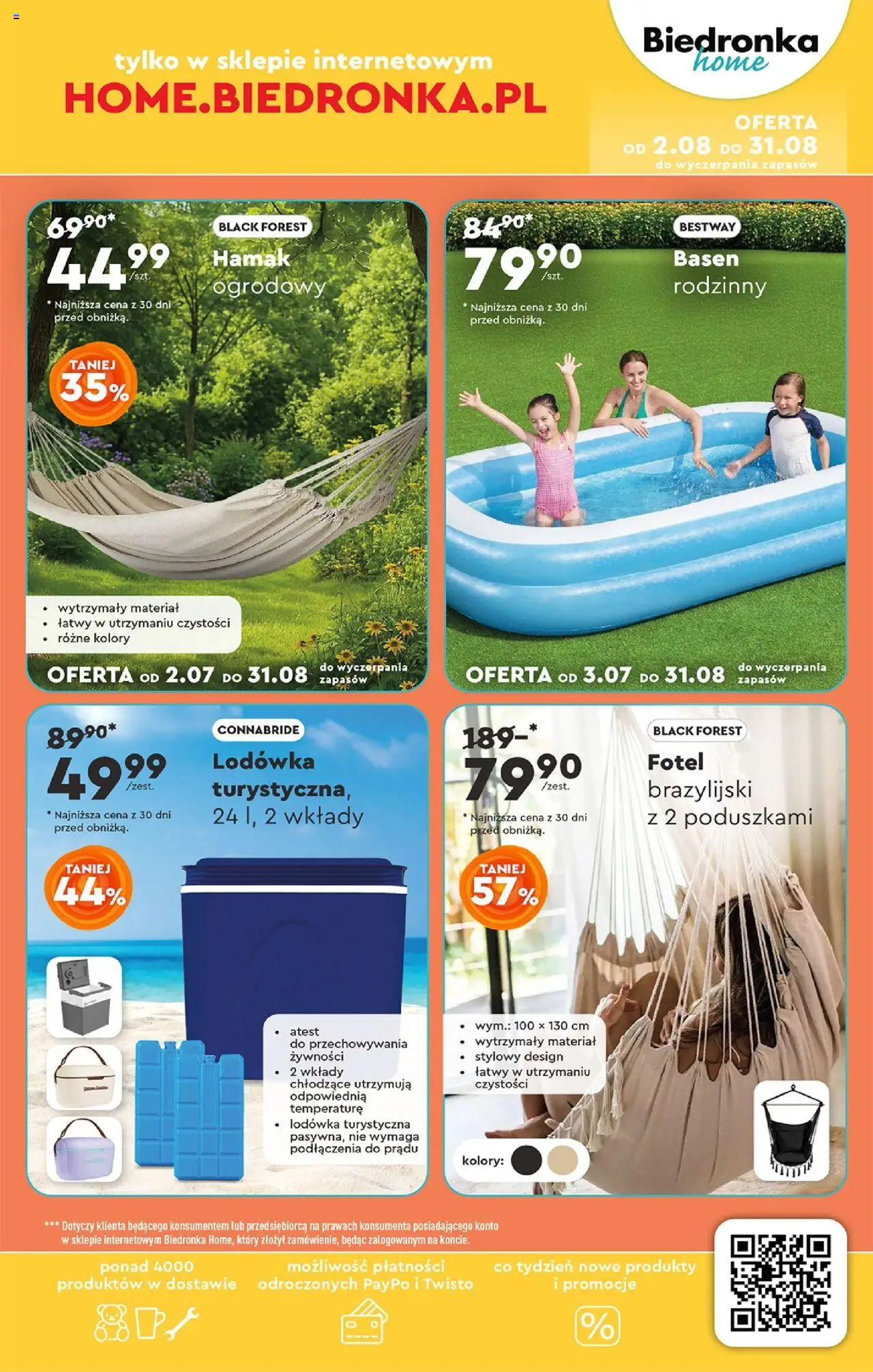 Biedronka gazetka - Hity i inspiracje od 04.08.2025 | Strona: 47 | Produkty: Fotel, Basen, Basen rodzinny, Lodówka turystyczna