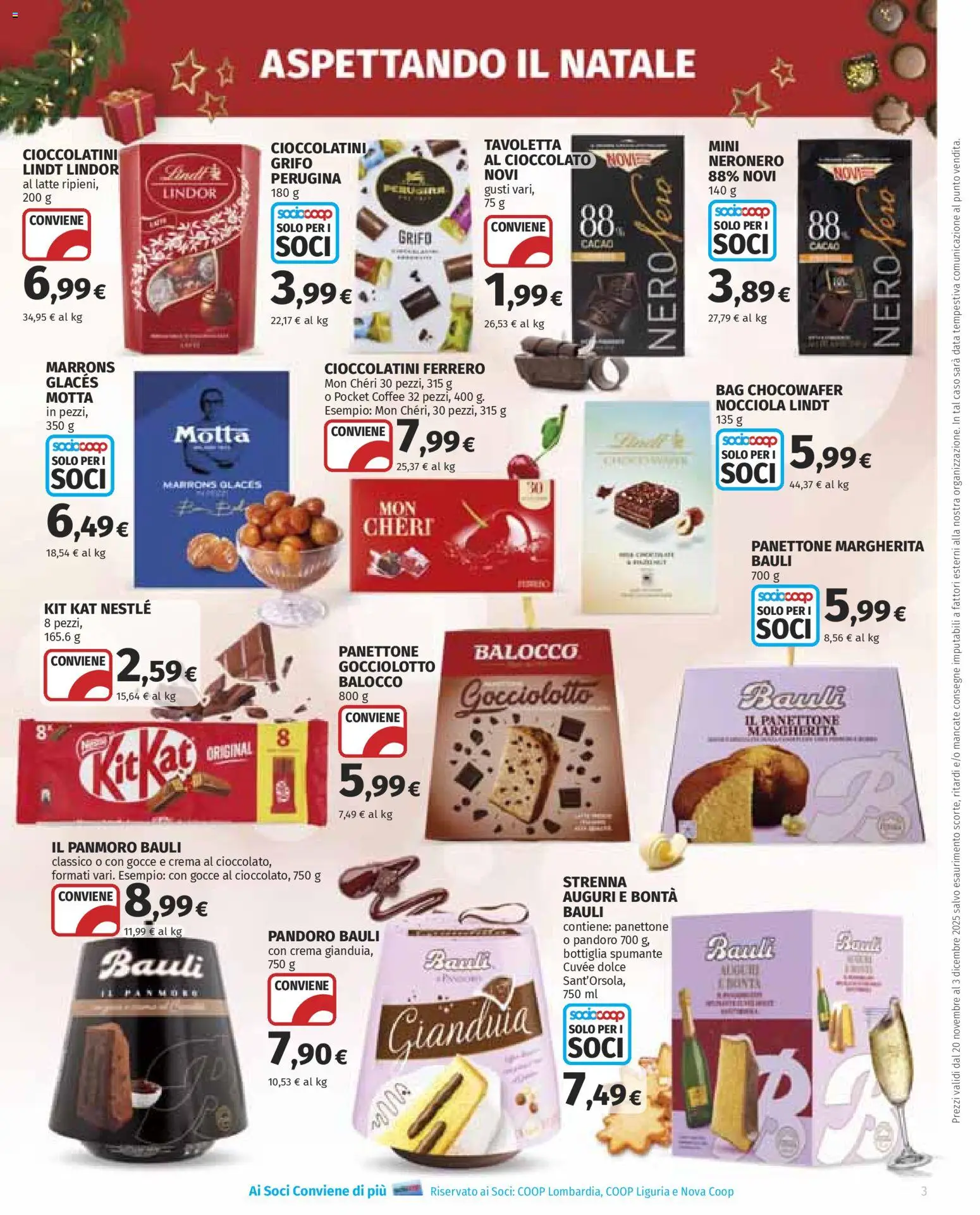 Volantino Ipercoop del 20.11.2025 | Pagina: 3 | Prodotti: Crema, Cioccolato, Cacao, Bottiglia