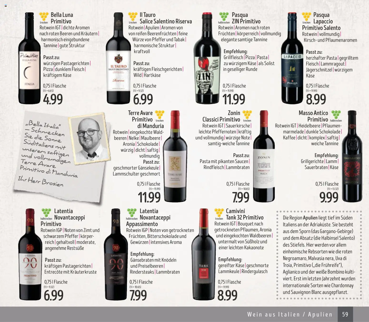 Edeka Struve Wein– und Spirituosen – gültig ab 14.11.2025 | Seite: 59 | Produkte: Lammkeule, Kaffee, Entrecote, Dunkle schokolade