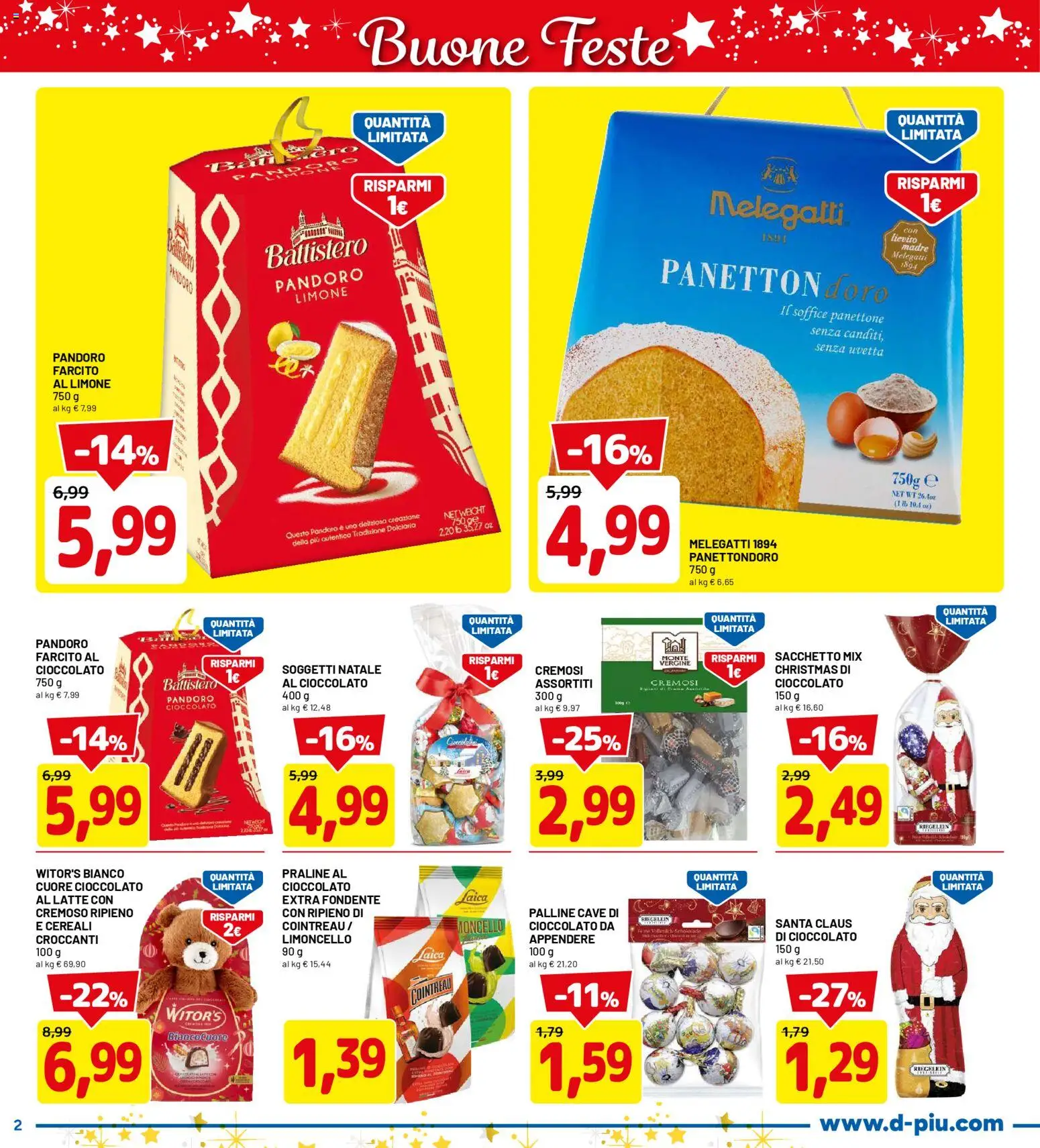 Volantino D Più del 01.12.2025 | Pagina: 2 | Prodotti: Cereali, Latte, Limone, Panettone