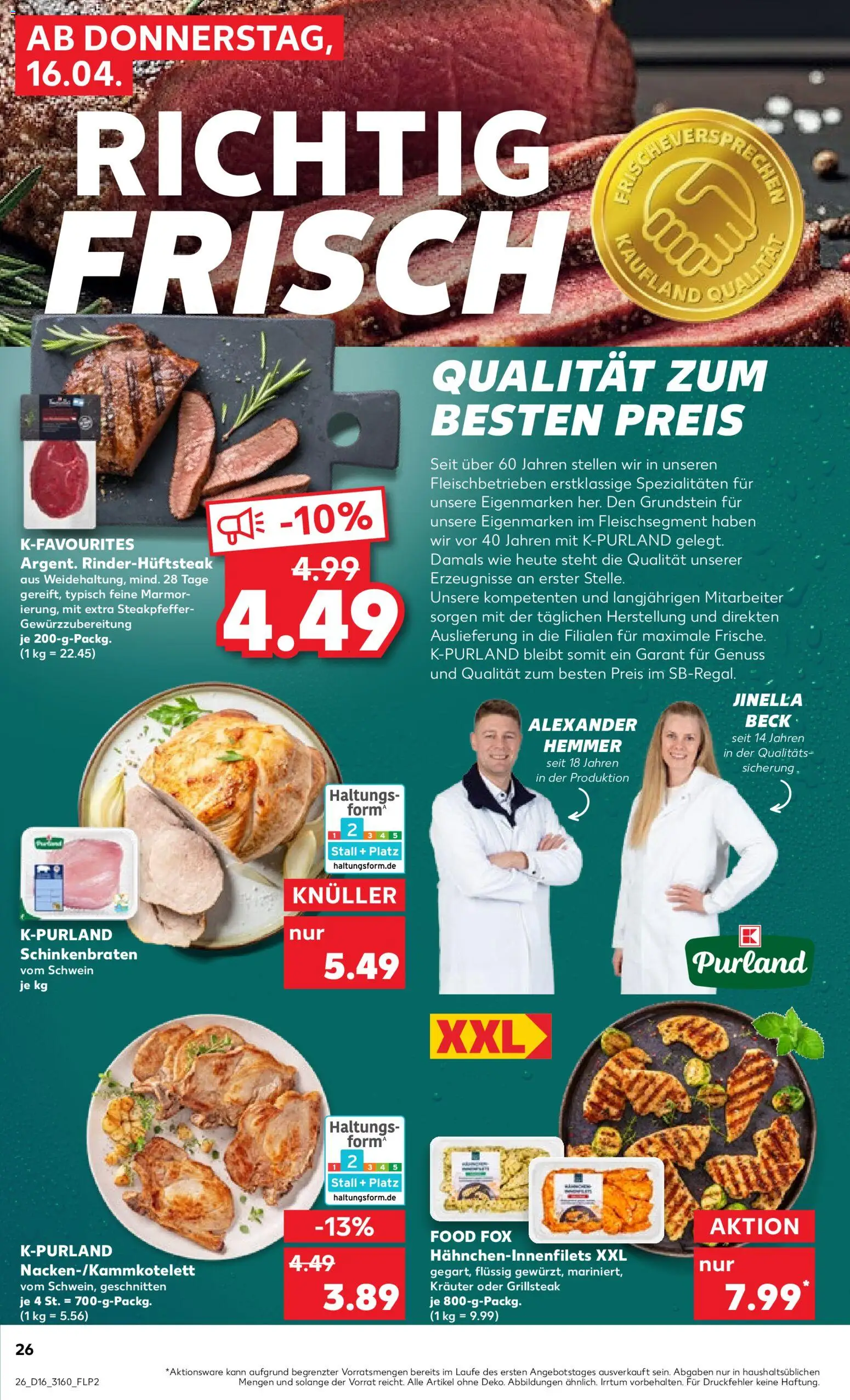 Kaufland Prospekt – gültig ab 16.04.2026 | Seite: 26 | Produkte: Steak