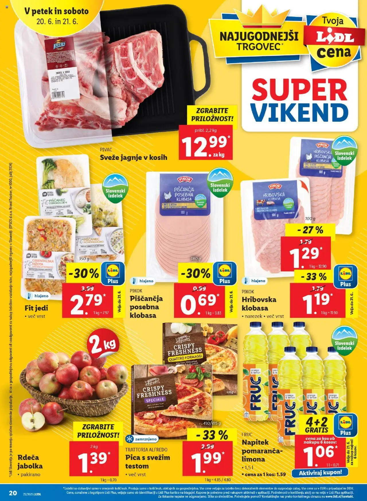 Lidl katalog │ velja od 19.06.2025 | Stran: 48 | Izdelki: Kos, Pica, Jabolka, Limona