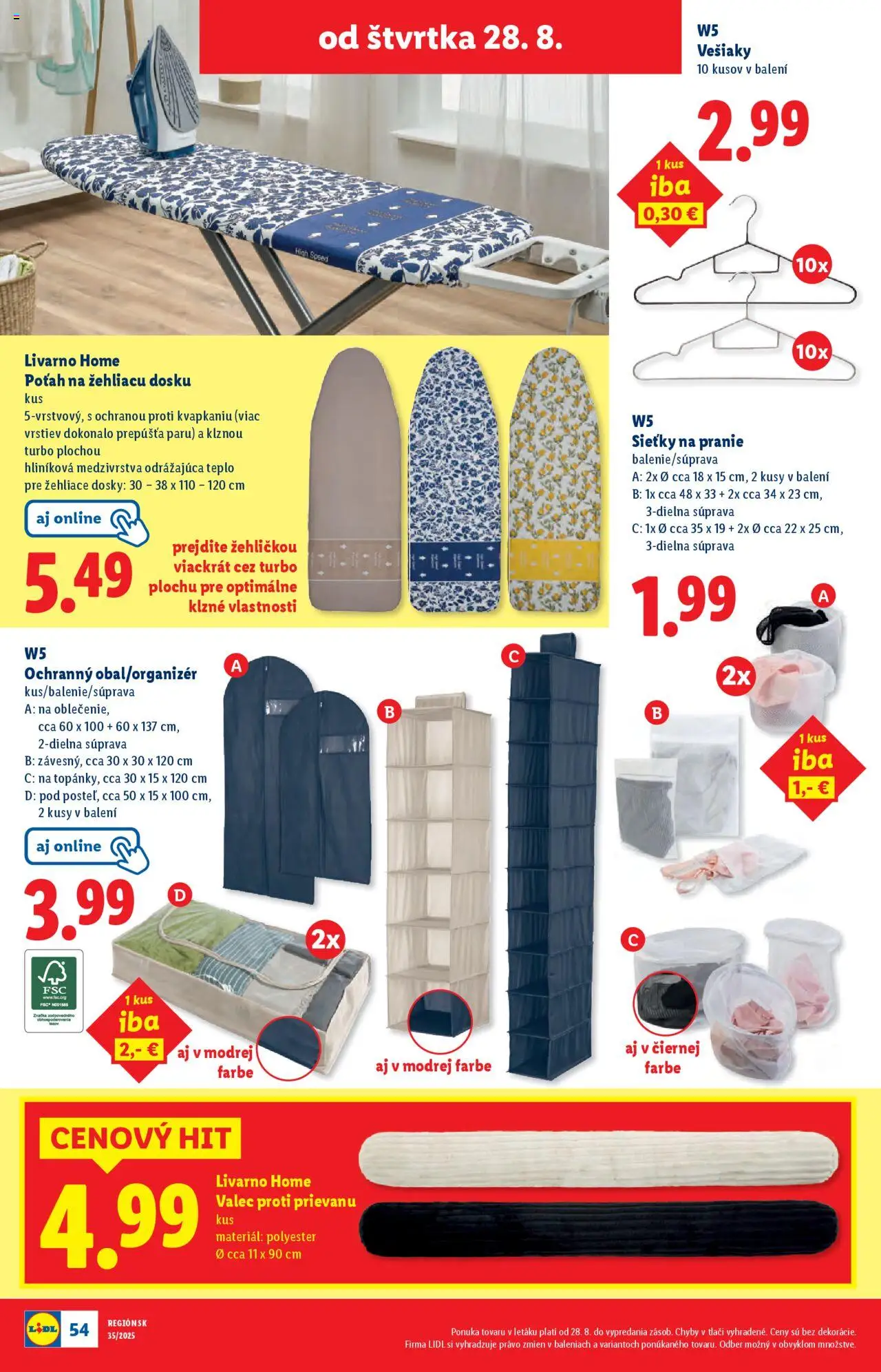 Lidl leták │ platný od 25.08.2025 | Strana: 90 | Produkty: Organizér, Vešiaky