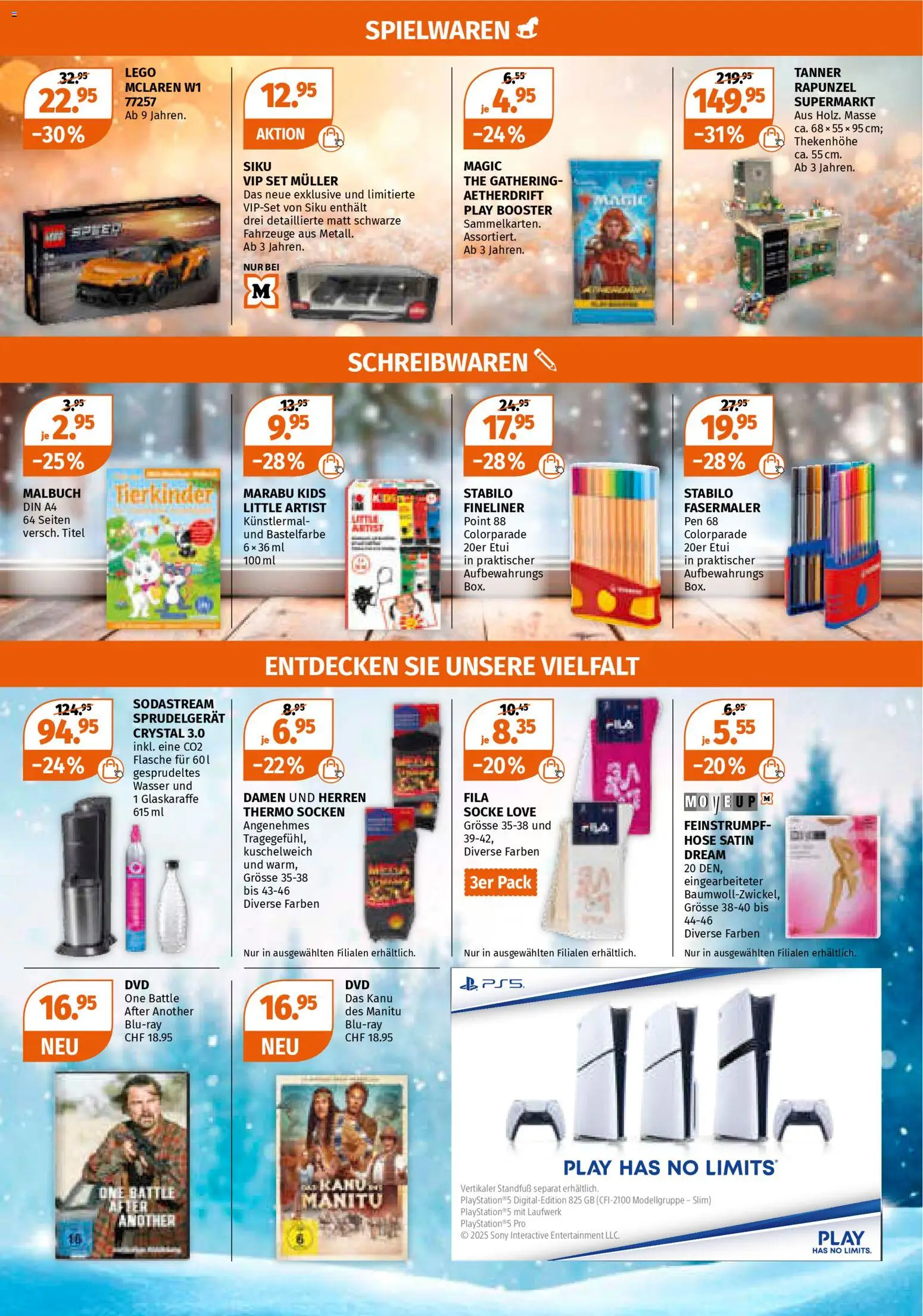 Müller Aktionen – gültig ab 08.01.2026 | Seite: 11 | Produkte: Socken, DVD, Wasser, Playstation