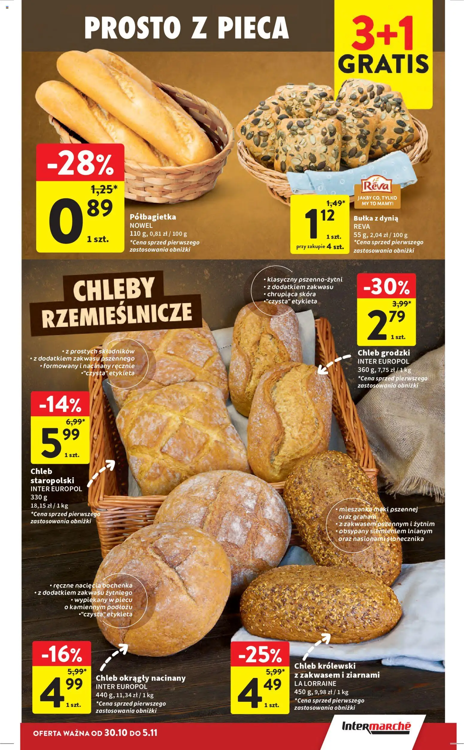 Intermarche Gazetka od 30.10.2025 | Strona: 21 | Produkty: Dynia, Bułka, Chleb