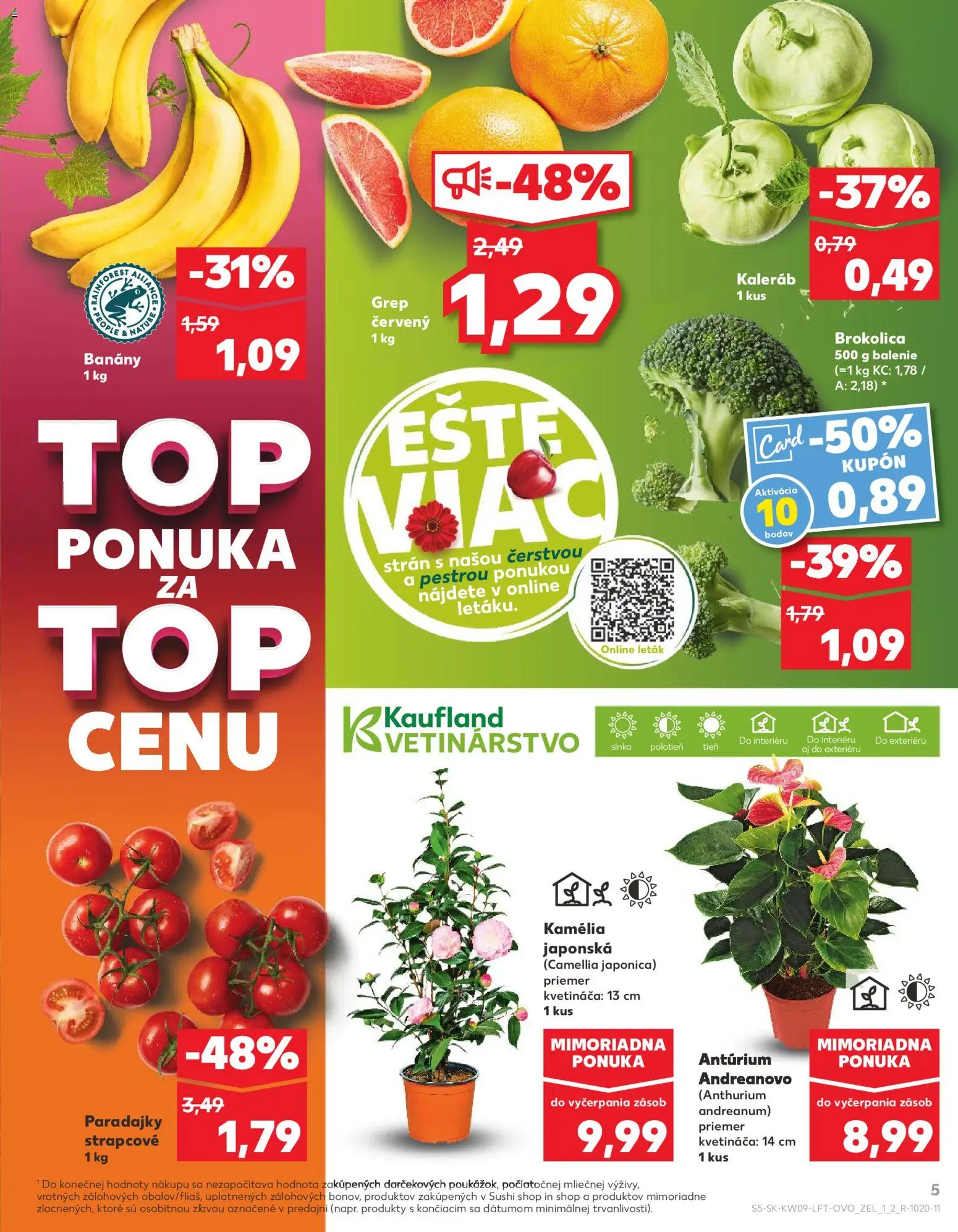 Nové Kaufland akcie – leták je platný od 26.02.2026 | Strana: 5 | Produkty: Paradajky, Banány, Grapefruit, Grep