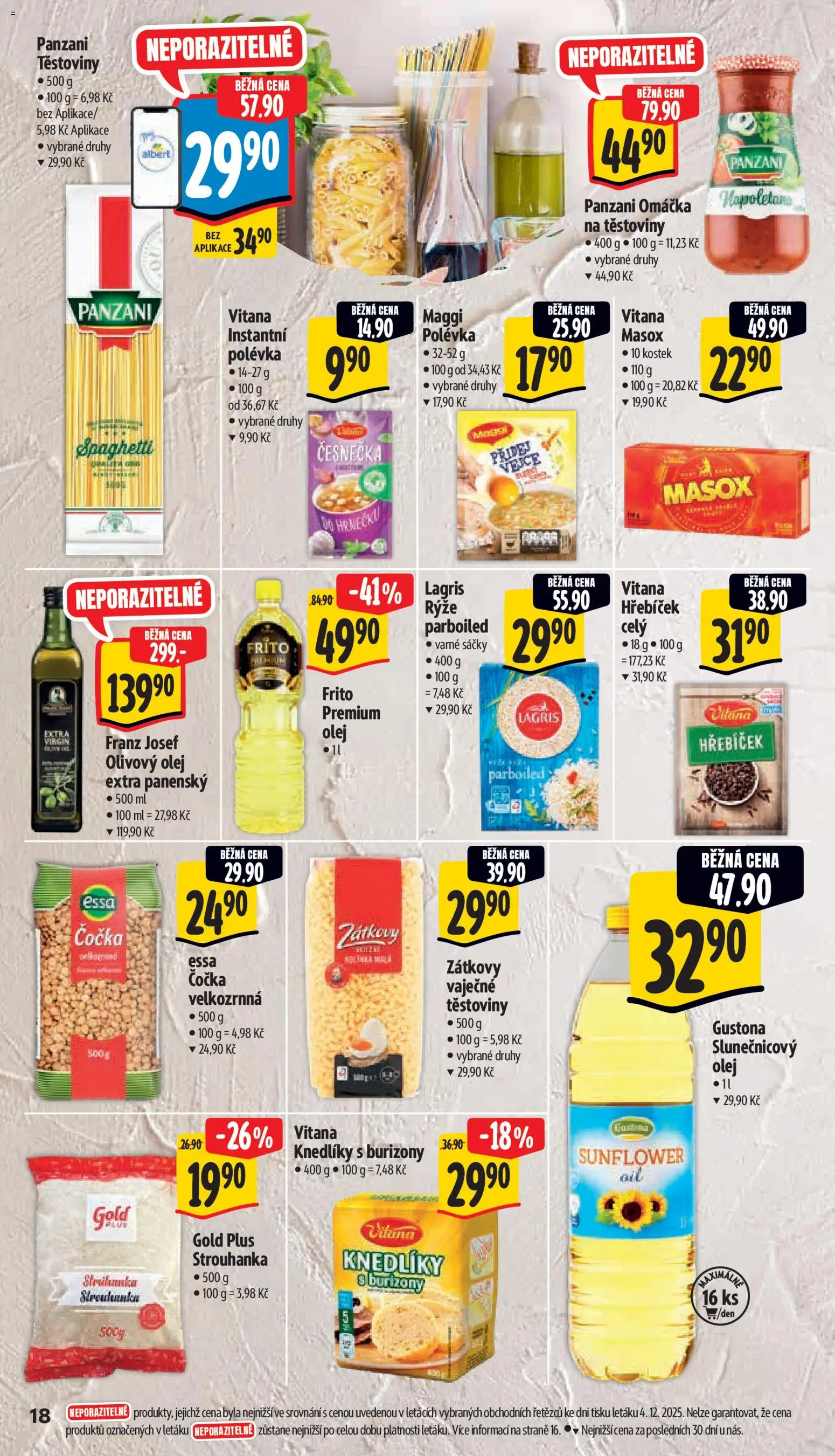 Albert leták - Supermarket od 10.12.2025 | Strana: 26 | Produkty: Olivový olej, Olej, Maggi, Těstoviny