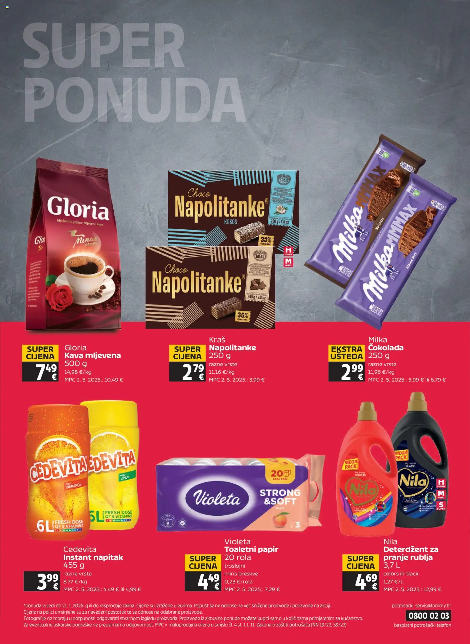 Tommy katalog | vrijedi od 15.01.2026 | Stranica: 32 | Proizvodi: Kava, Deterdžent, Nila, Violeta