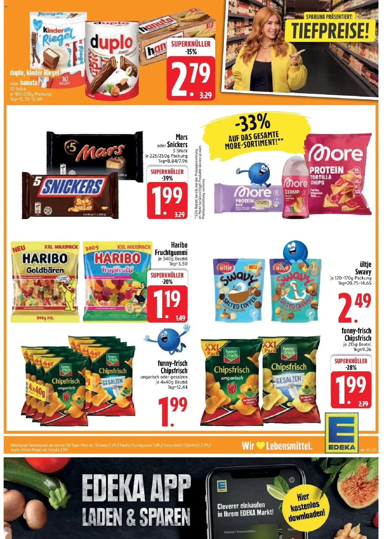 Edeka prospekt Sonthofen	 – gültig ab 11.01.2026 | Seite: 19 | Produkte: Kinder riegel, Snickers, Mars, Chips