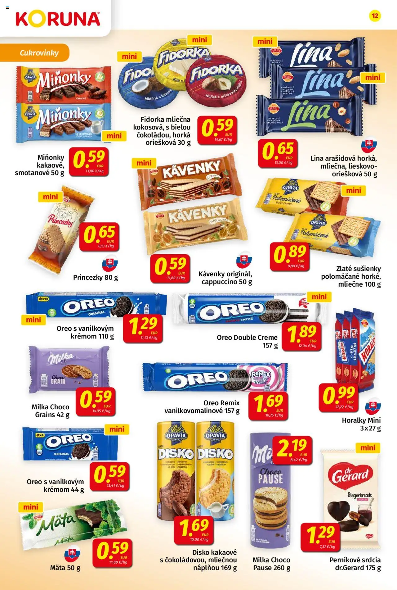 Koruna leták │ platný od 18.07.2025 | Strana: 12 | Produkty: Milka, Horálky