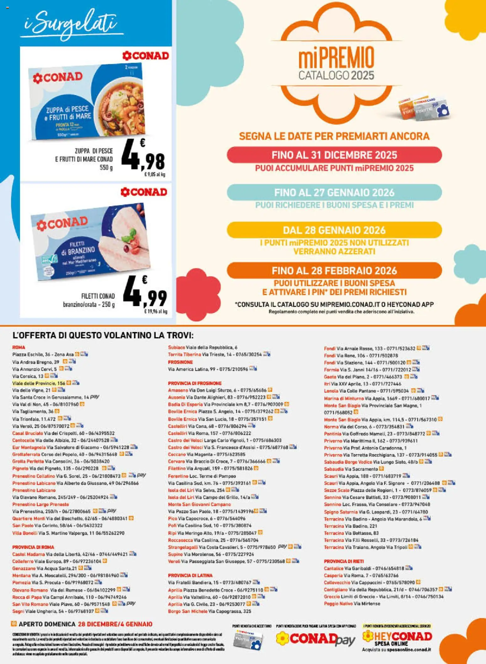 Volantino Conad del 27.12.2025 | Pagina: 14 | Prodotti: Pesce, Acqua, Branzino, Frutti di mare