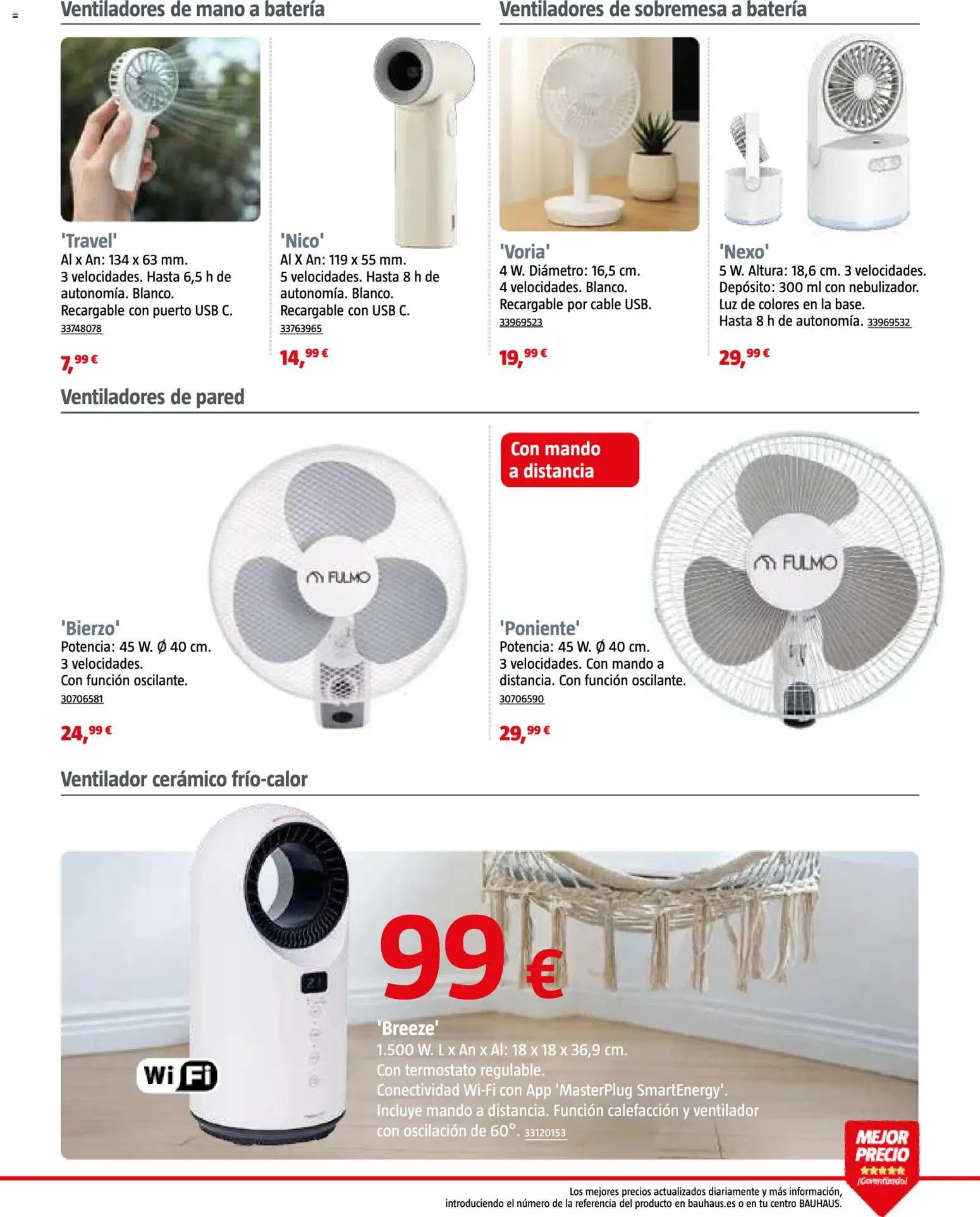 Bauhaus Climatización │ válido desde el 08.04.2026 | Página: 63 | Productos: Cable, USB, Ventilador, Batería