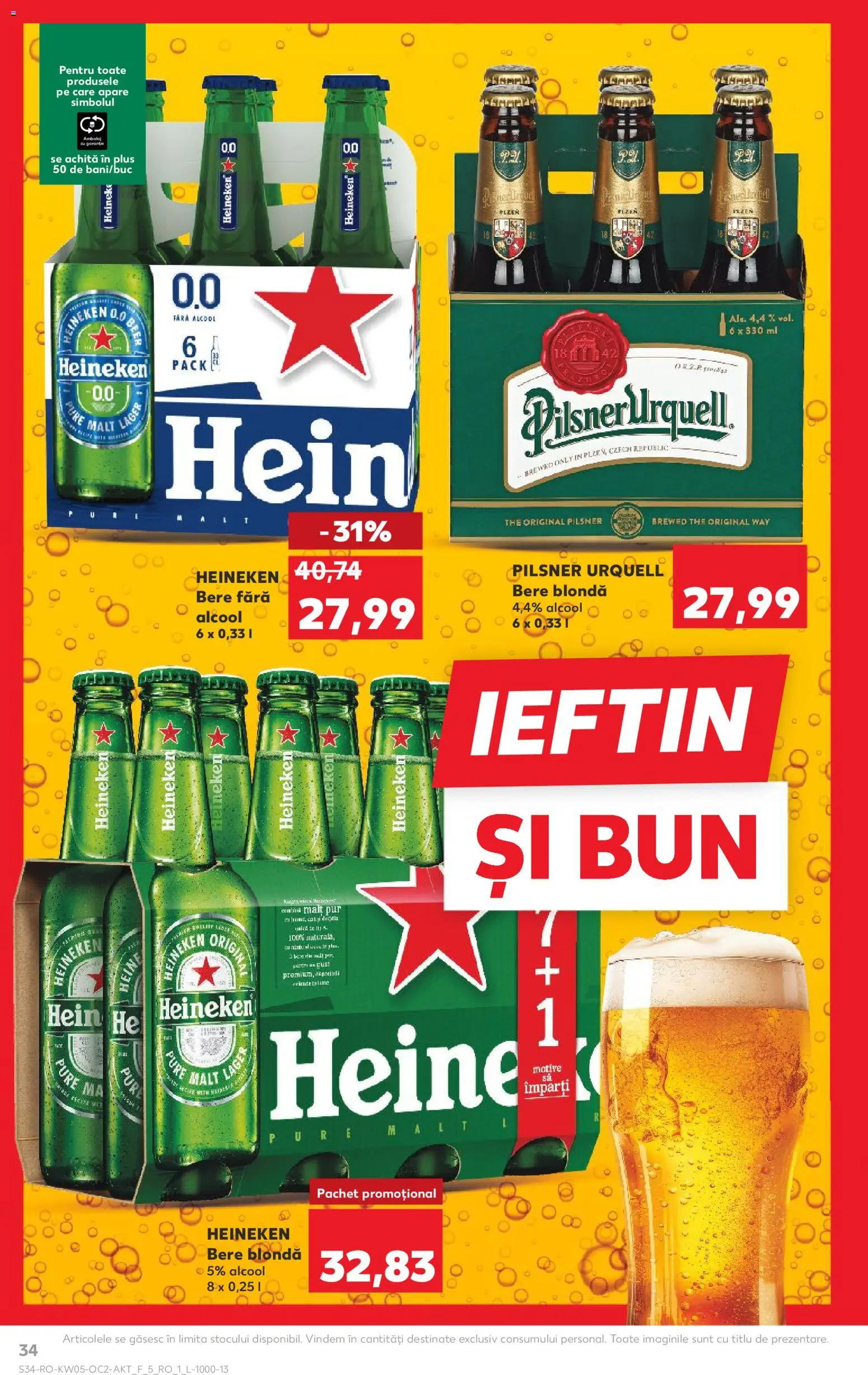 Noul catalog Kaufland – valabil de la 28.01.2026 | Pagină: 34 | Produse: Bere