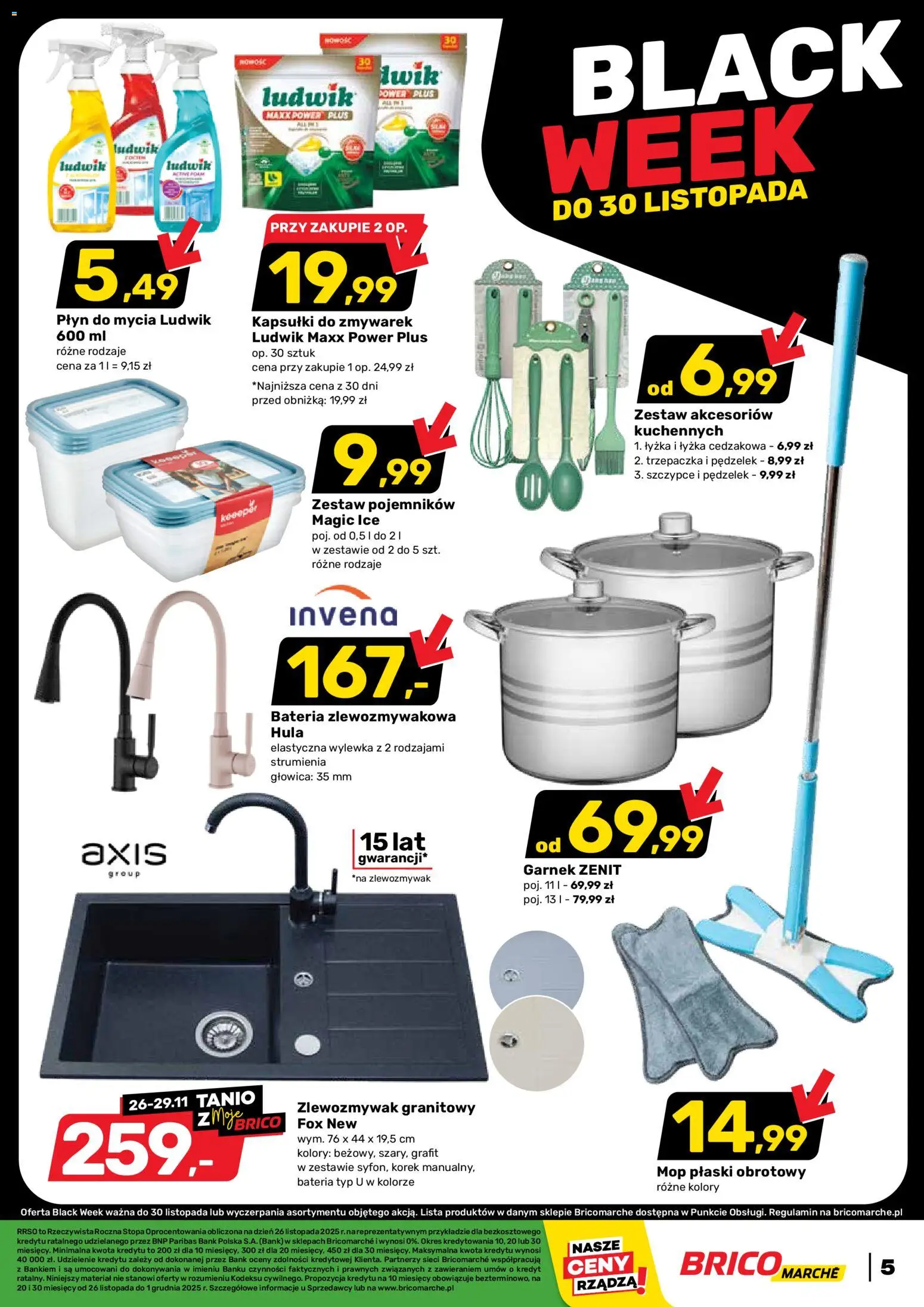 Brico Marché Black Friday od 26.11.2025 | Strona: 5 | Produkty: Trzepaczka, Garnek, Bateria