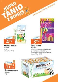 E.Leclerc Gazetka - Kupony dodatkowe od 22.07.2025 | Strona: 9 | Produkty: Karta, Morele, Mleko modyfikowane, Ciasteczka