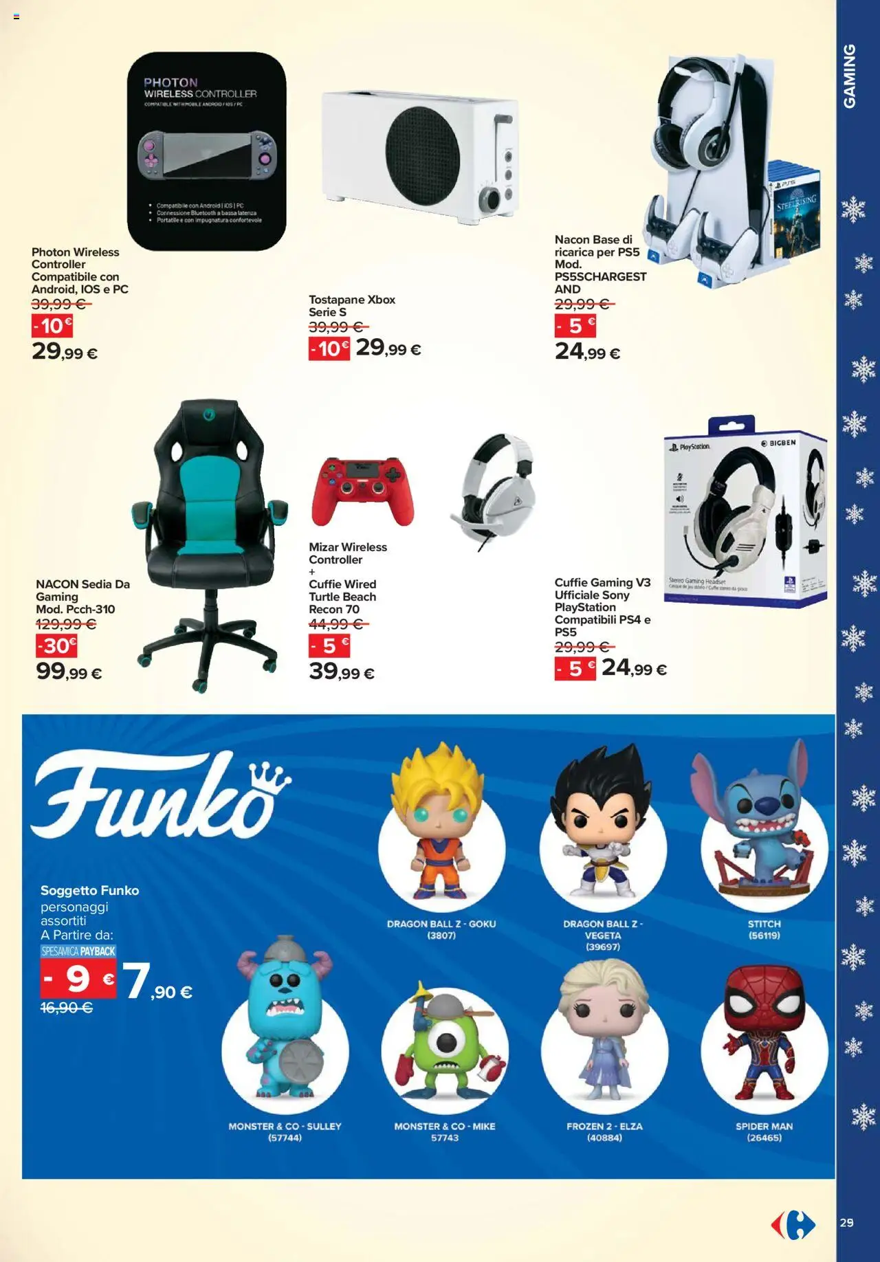 Volantino Carrefour del 24.10.2025 | Pagina: 29 | Prodotti: PC, Cuffie, Xbox, Sedia
