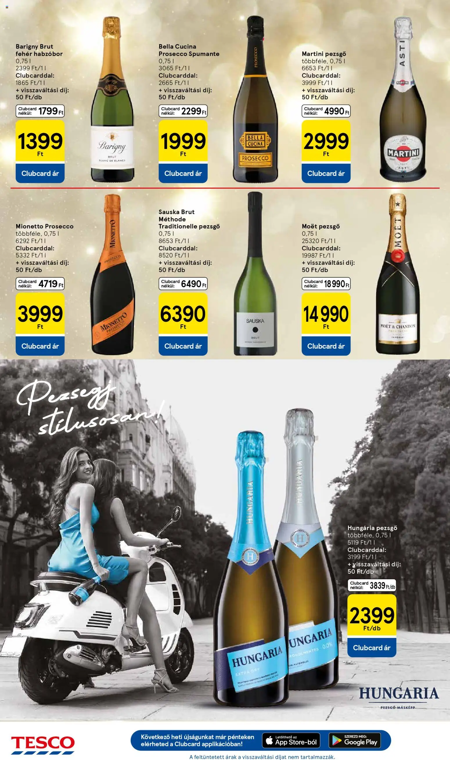 Tesco akciós ujság - amely érvényes a következő dátumtól: 04.12.2025 | Oldal: 32 | Termékek: Pezsgő