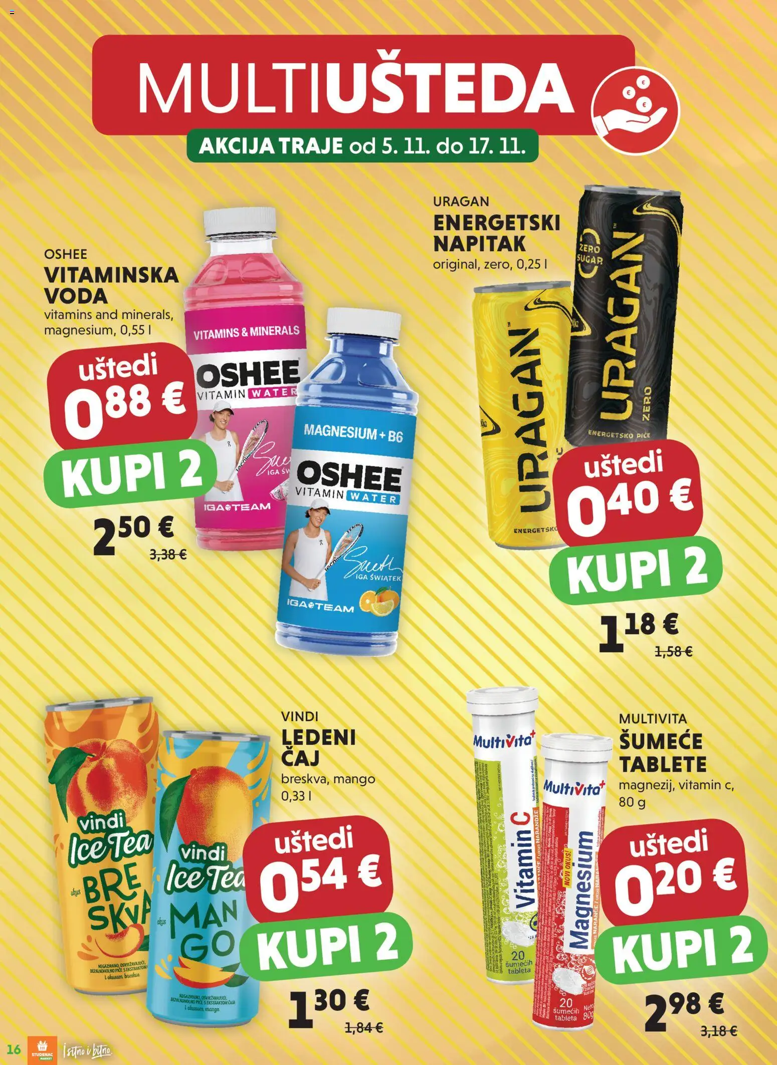 Studenac katalog | vrijedi od 05.11.2025 | Stranica: 16 | Proizvodi: Naranče, Voda, Mango, Tableta