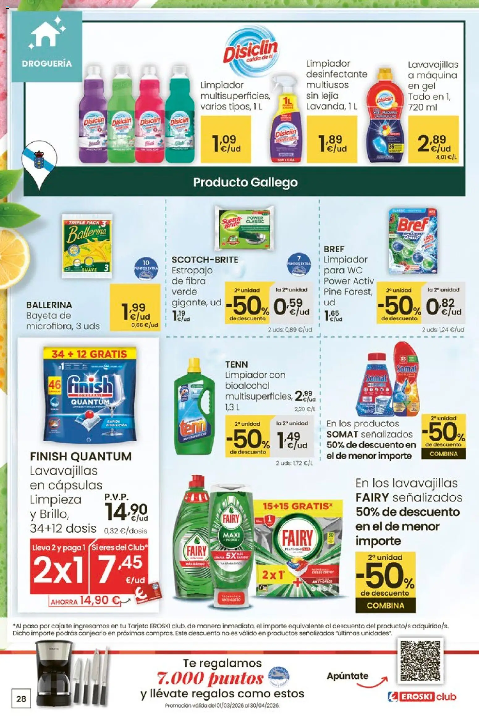 Eroski - Oferta │ válido desde el 12.03.2026 | Página: 28 | Productos: Té, Lavavajillas, Caja