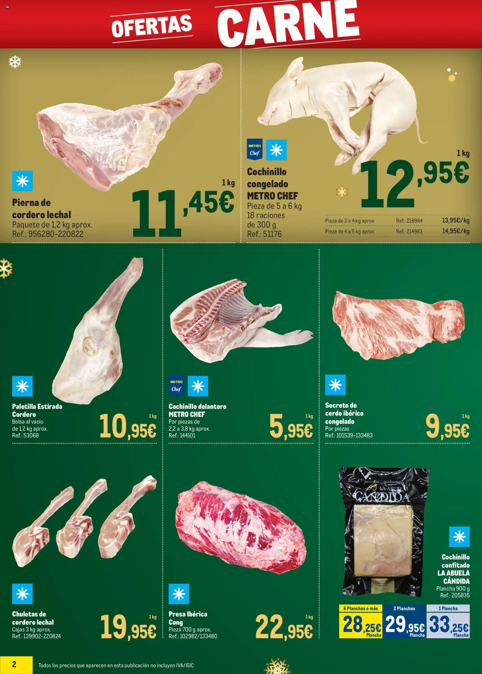 Makro - Precios Navidad Sur │ válido desde el 24.11.2025 | Página: 2 | Productos: Chuletas de cordero, Cerdo, Bolsa, Φίλτρο καφέ