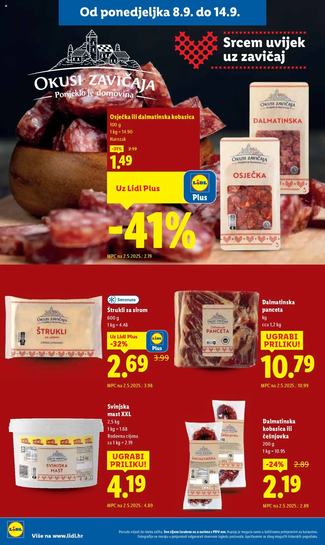 Lidl katalog | vrijedi od 08.09.2025 | Stranica: 12 | Proizvodi: Mast, Svinjska mast, Kobasica, Panceta