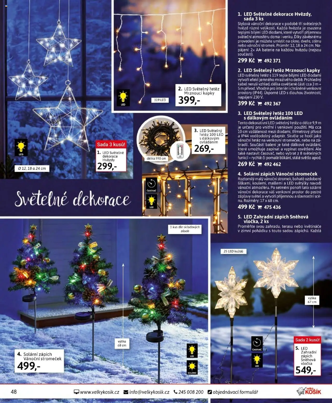 Velký Košík katalog září od 01.09.2025 | Strana: 48 | Produkty: Zápich, Kabel, Světelný řetěz, LED