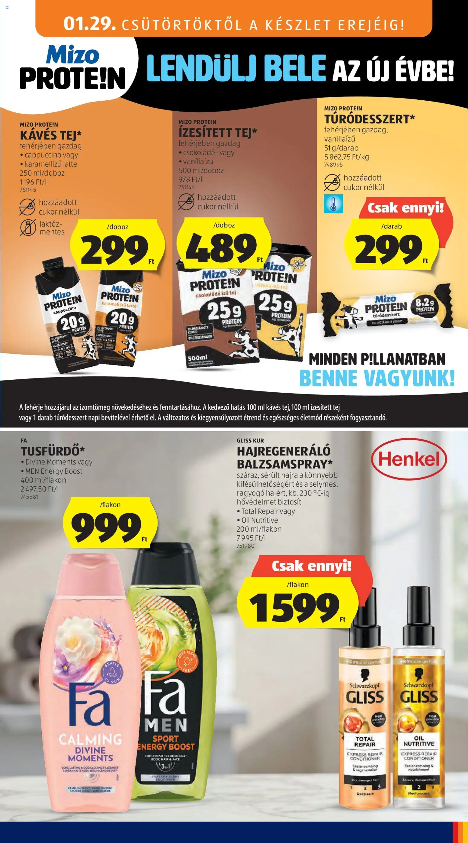 Aldi akciós ujság - amely érvényes a következő dátumtól: 29.01.2026 | Oldal: 13 | Termékek: Protein, Fehérje, Csokoládé, Cukor