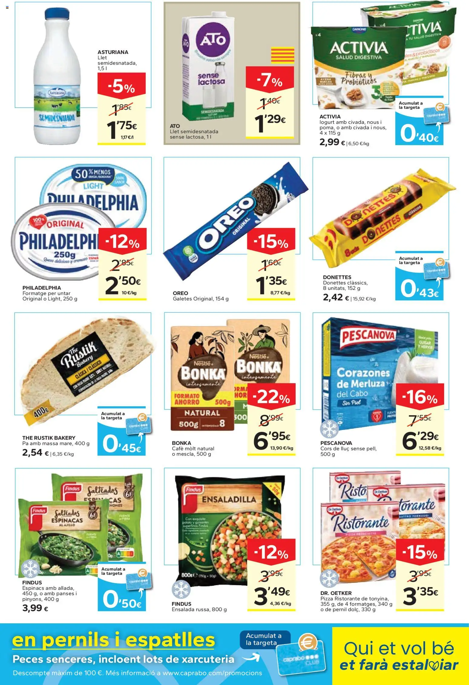 Caprabo - Estalvia des de la primera unitat │ válido desde el 12.02.2026 | Página: 5 | Productos: Ensaladilla, Café, Pizza, Πορσελάνη