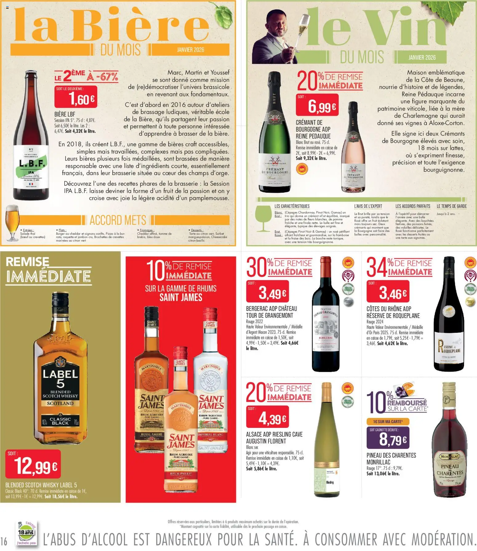 {H1} | Page: 16 | Produits: Salade, Citron, Crémant, Pizza