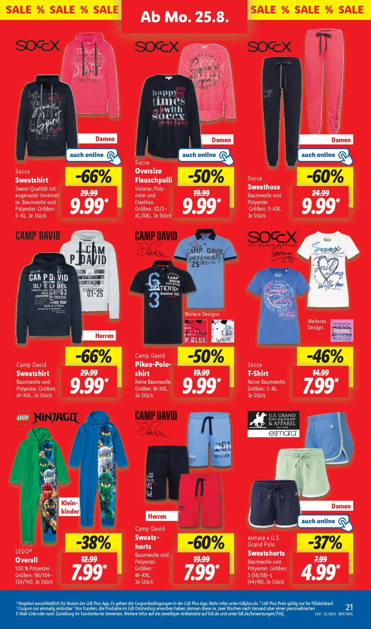 Lidl Prospekt Heppenheim	 - gültig ab dem 25.08.2025 | Seite: 5 | Produkte: Sweathose, Sweatshirt, Sweatshorts, Overall