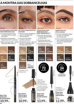 Pré-visualização DELINEADOR DE PRECISÃO PARA SOBRANCELHAS, A nossa ponta mais fina de sempre imita os pelos microfinos. Definição de aparência natural que dura o dia todo. Não é necessário afiar - basta rodar para obter mais cor válido de 01.11.2025 | Página: 80 | Produtos: Agua, Delineador, Maquilhagem, Creme