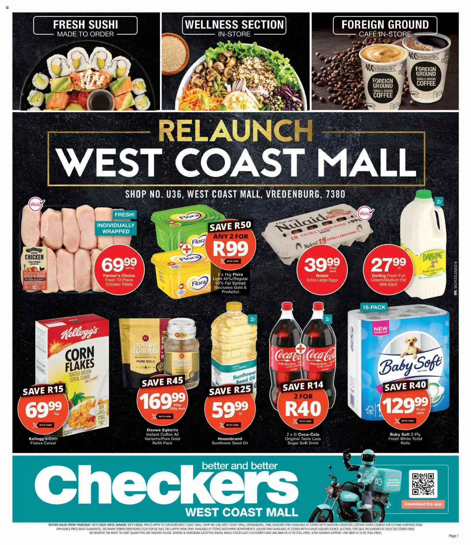 New Checkers catalogue – valid from 13.11.2025 | Page: 1 | Products: Corn, Eggs, Light, Coffee