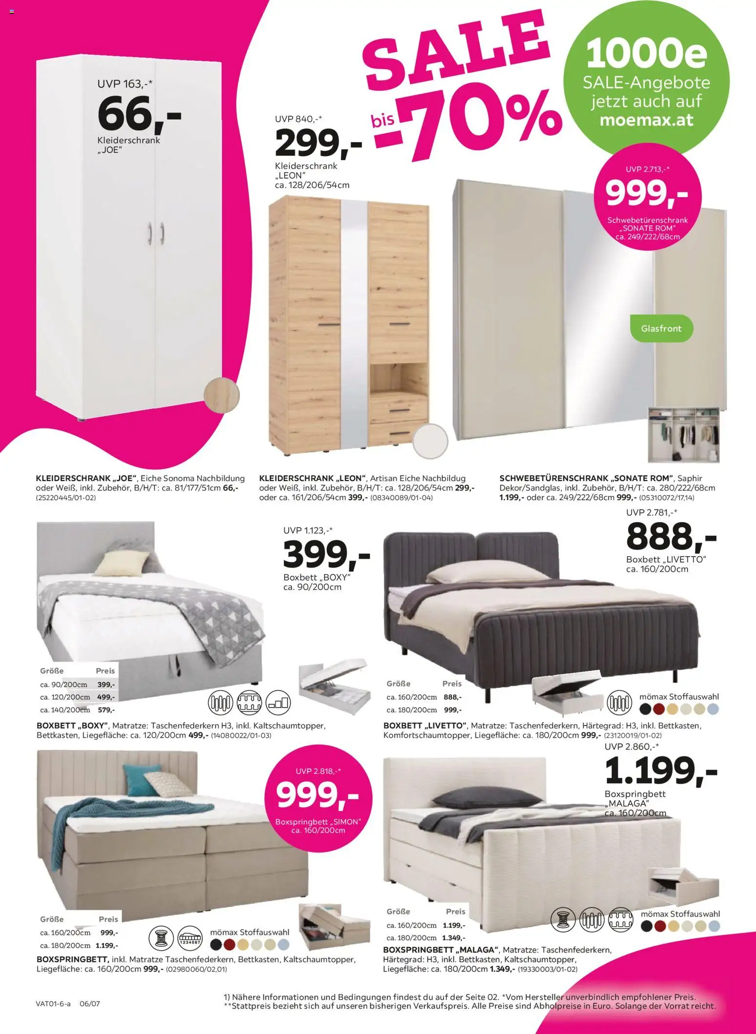 Mömax Prospekt aktuell gültig ab 22.12.2025 | Seite: 6 | Produkte: Matratze, Kleiderschrank