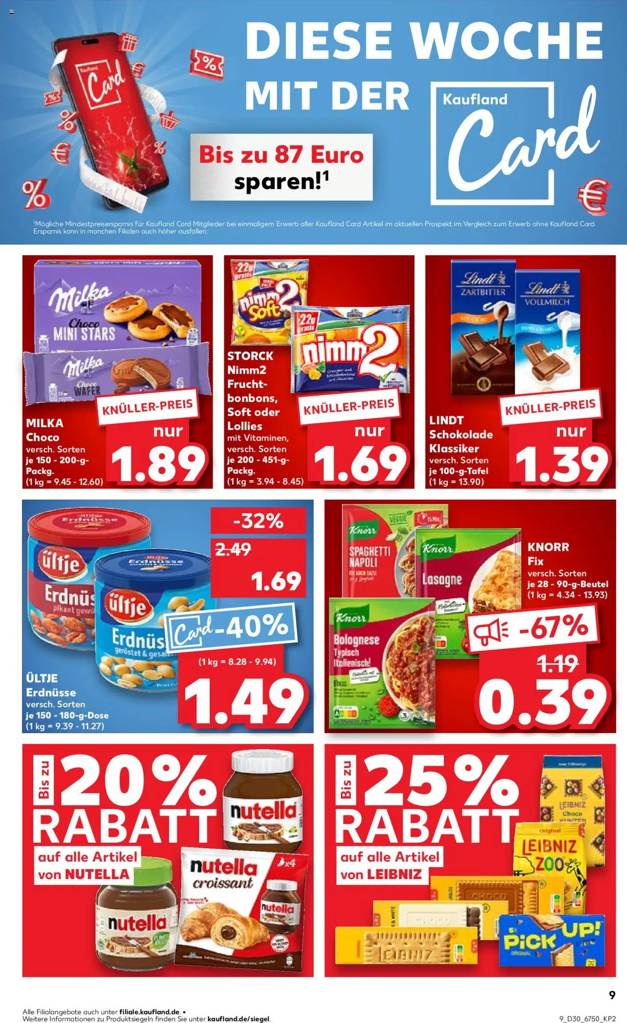 Kaufland Prospekt 	 - gültig ab dem 24.07.2025 | Seite: 9 | Produkte: Knorr fix, Erdnüsse, Croissant, Nutella