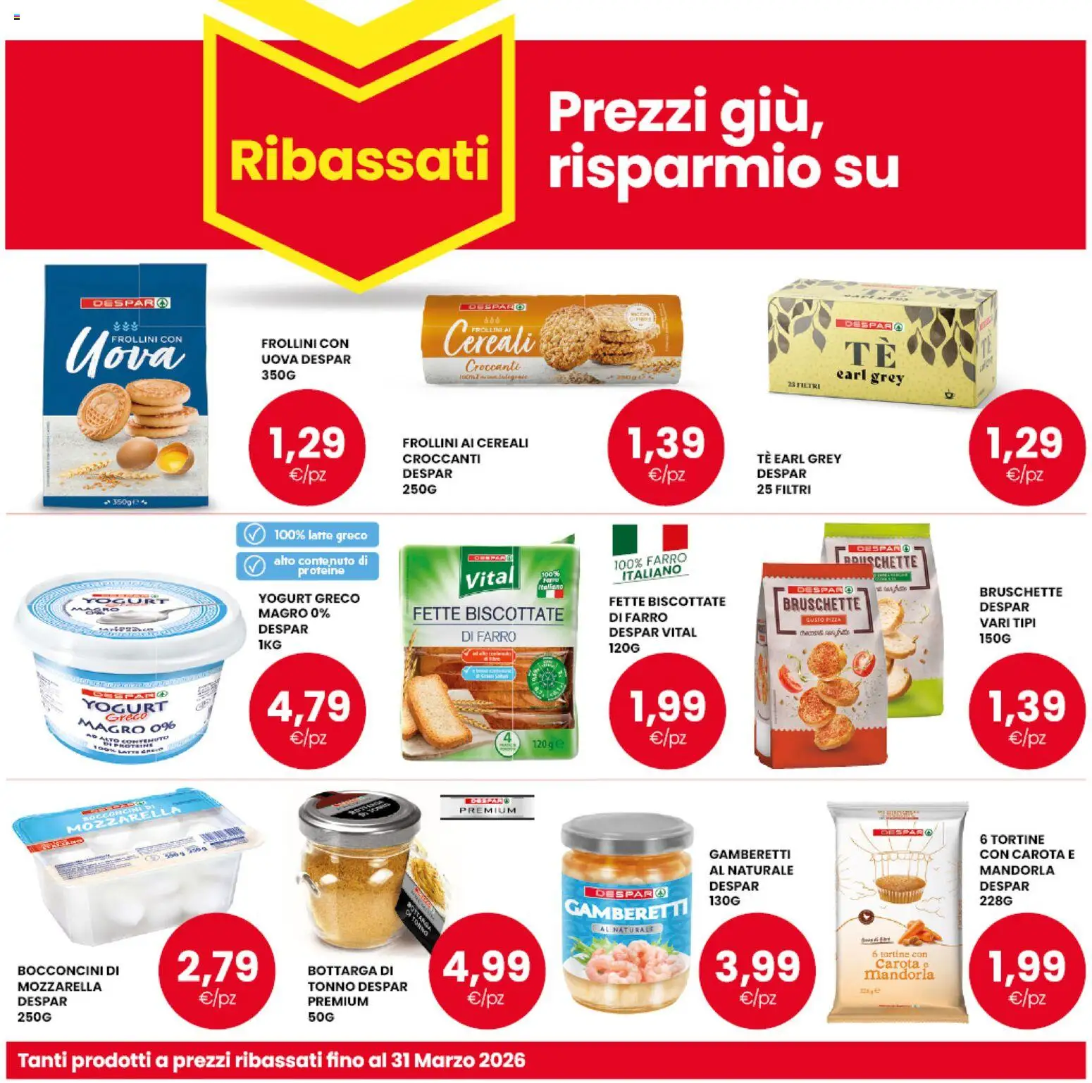 Volantino Interspar del 12.01.2026 | Pagina: 18 | Prodotti: Yogurt greco, Uova, Tè, Fette biscottate