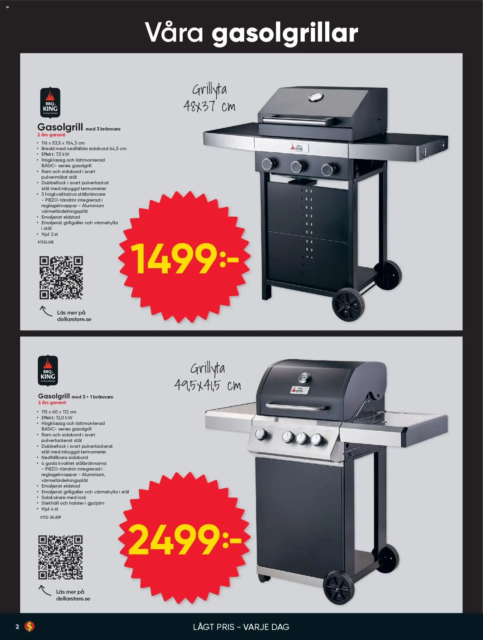 Dollar Store reklamblad aktuell från 20.04.2026 | Sida: 2 | Produkter: Termometer, Gasolgrill, Eldstad